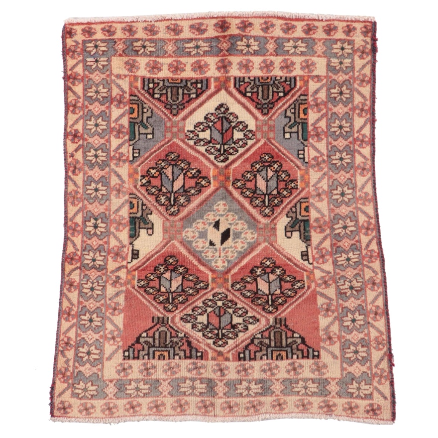 3' x 4' Hand-Knotted Persian Kurdish Accent Rug
