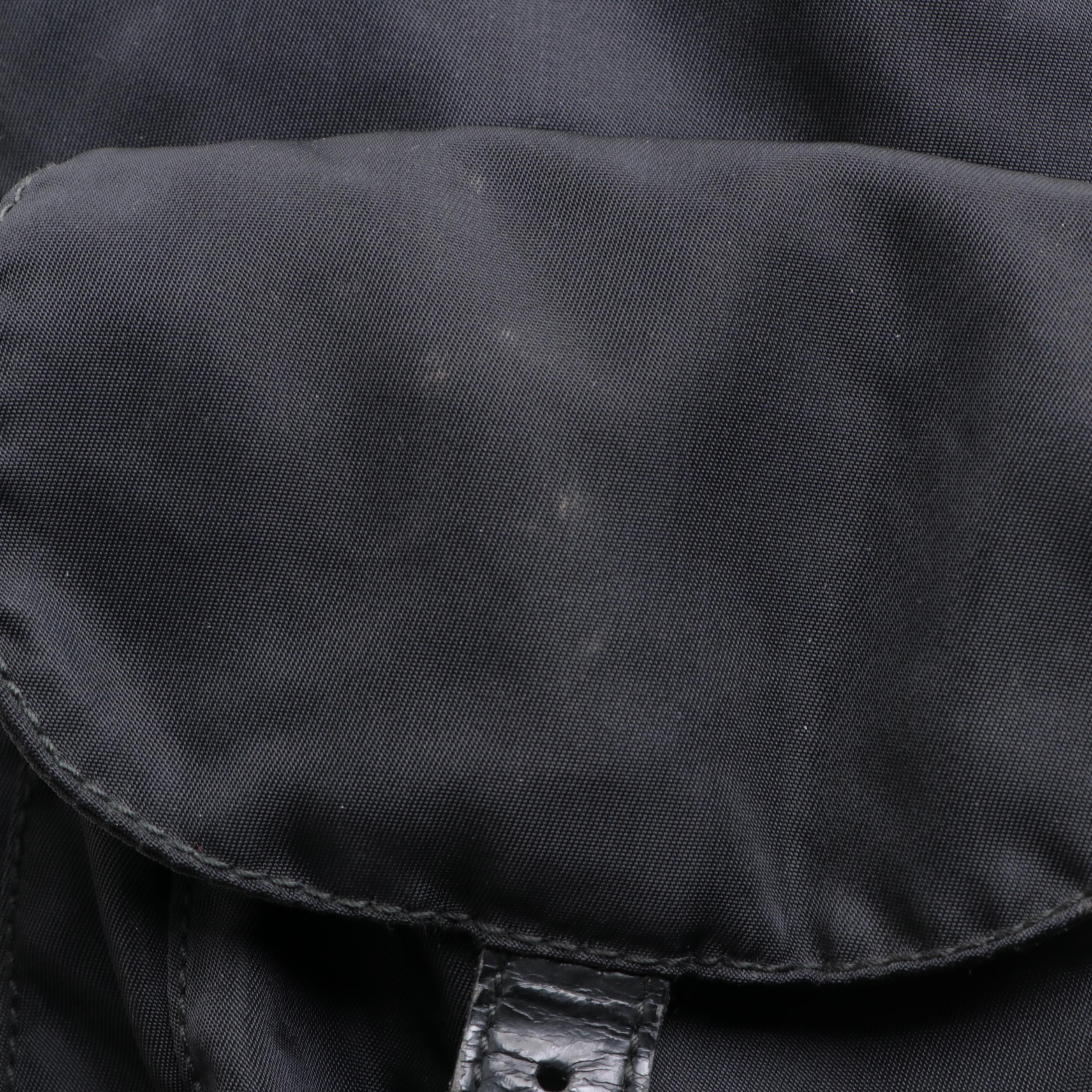 Prada Rucksack Backpack in Black Nylon Gabardine and Leather