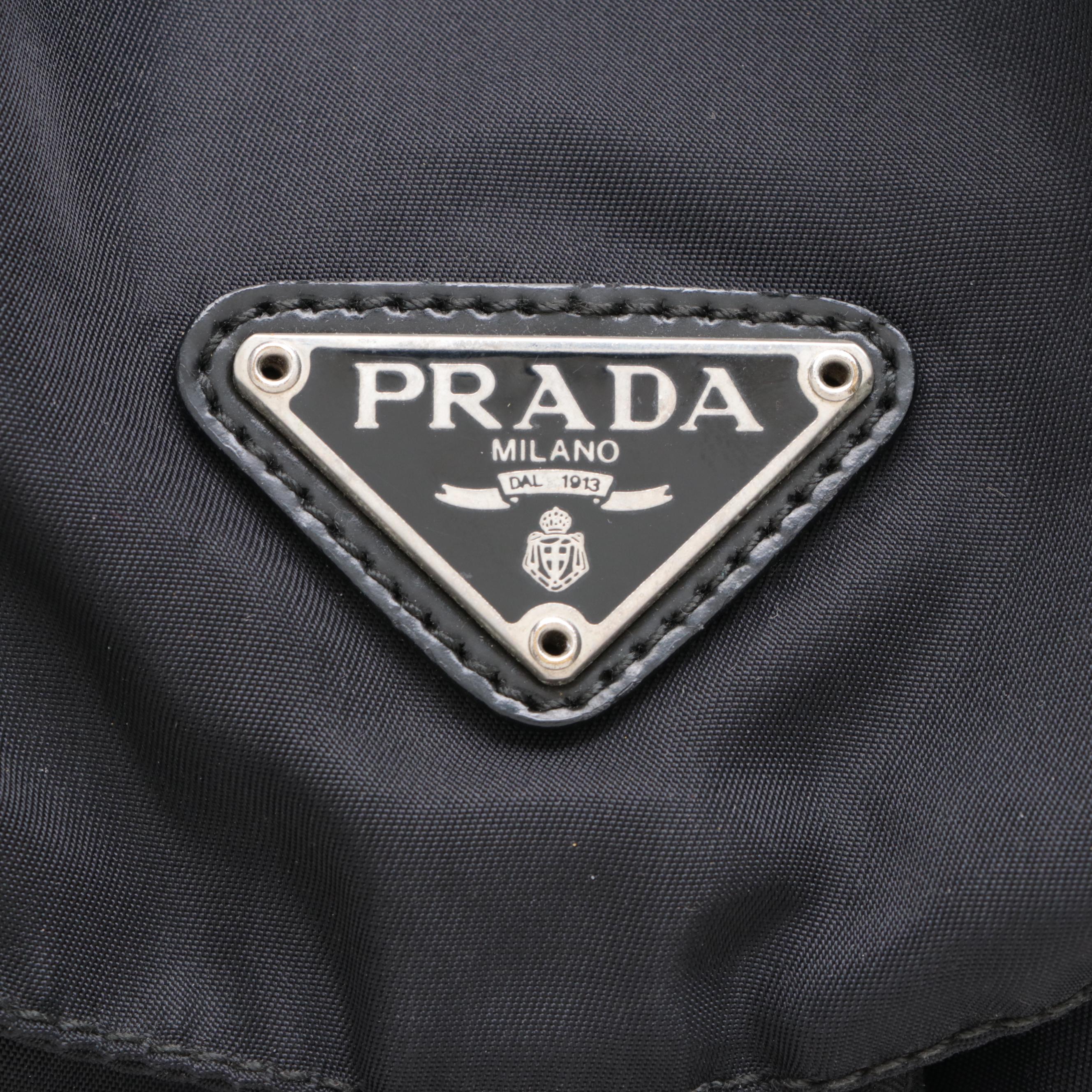 Prada Rucksack Backpack in Black Nylon Gabardine and Leather