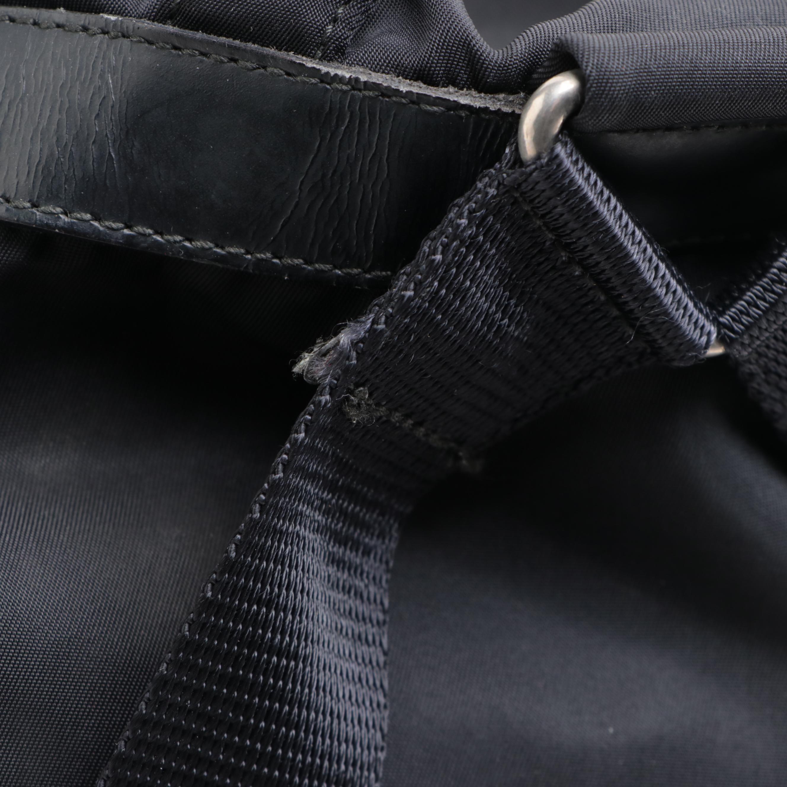 Prada Rucksack Backpack in Black Nylon Gabardine and Leather