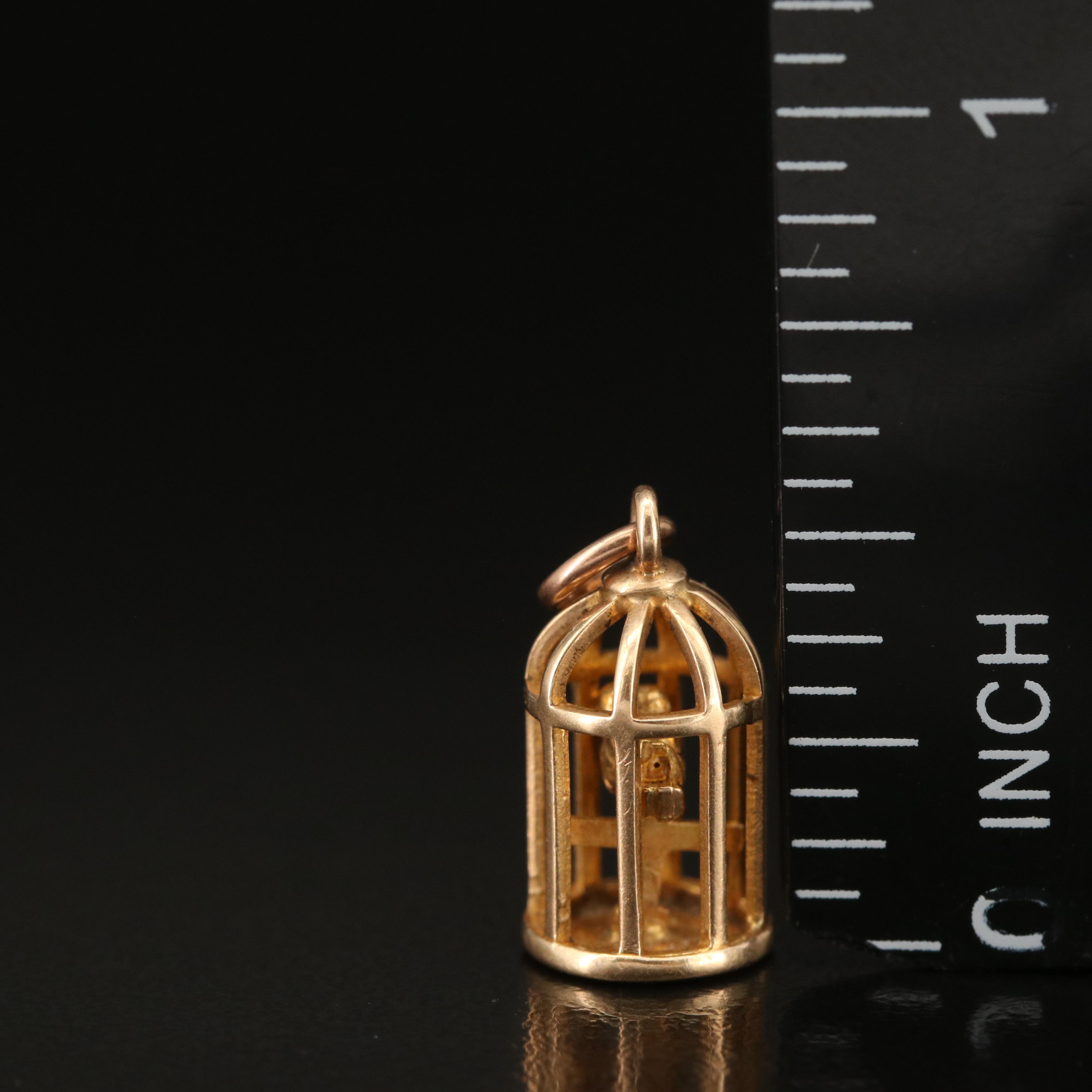 Walter Lampl 14K Birdcage Pendant
