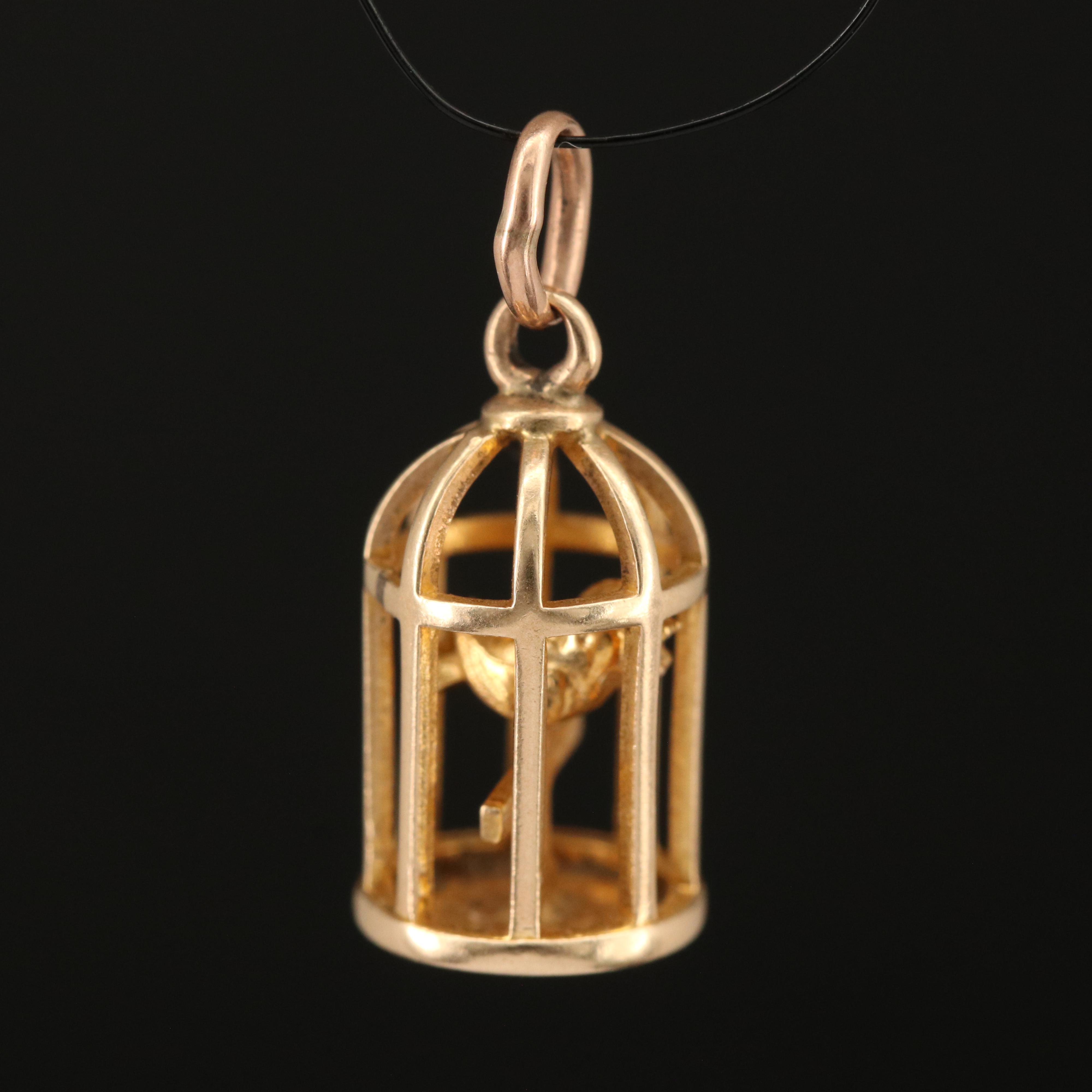 Walter Lampl 14K Birdcage Pendant