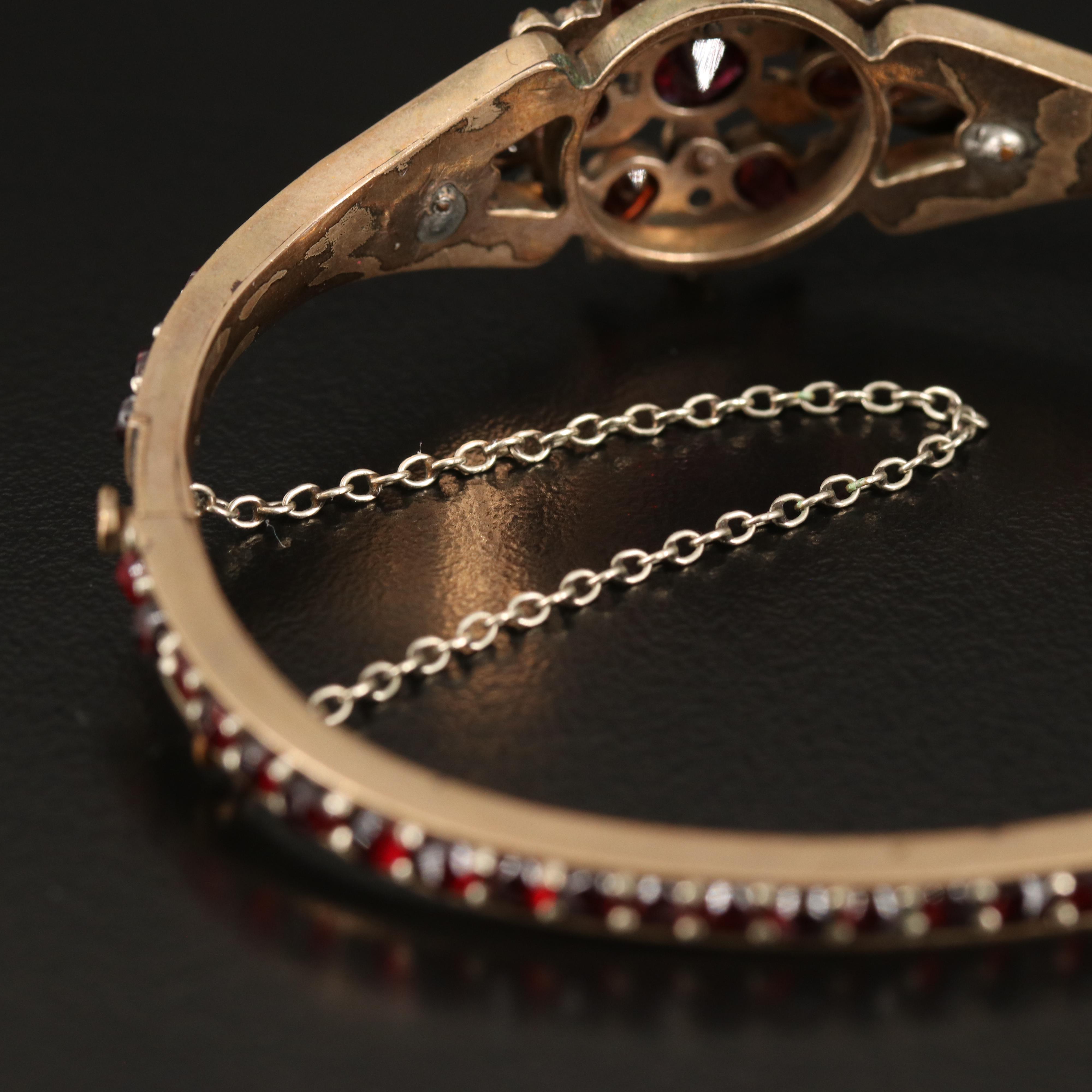 Victorian Garnet Bracelet and Watch Pin