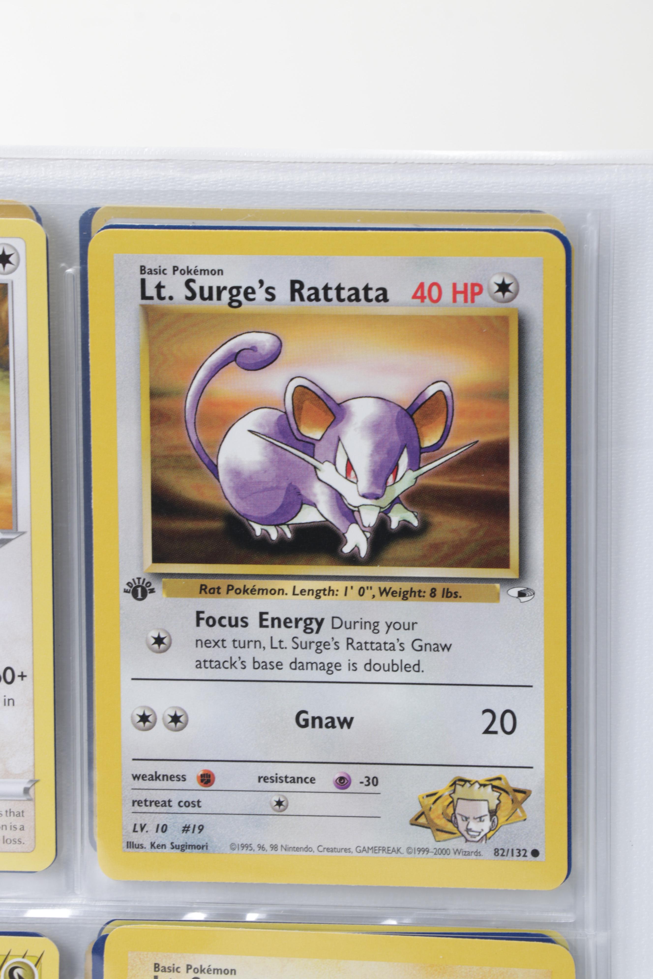 Pokémon Trading Cards Including First Edition Brock's Sandshrew, 1999-2022