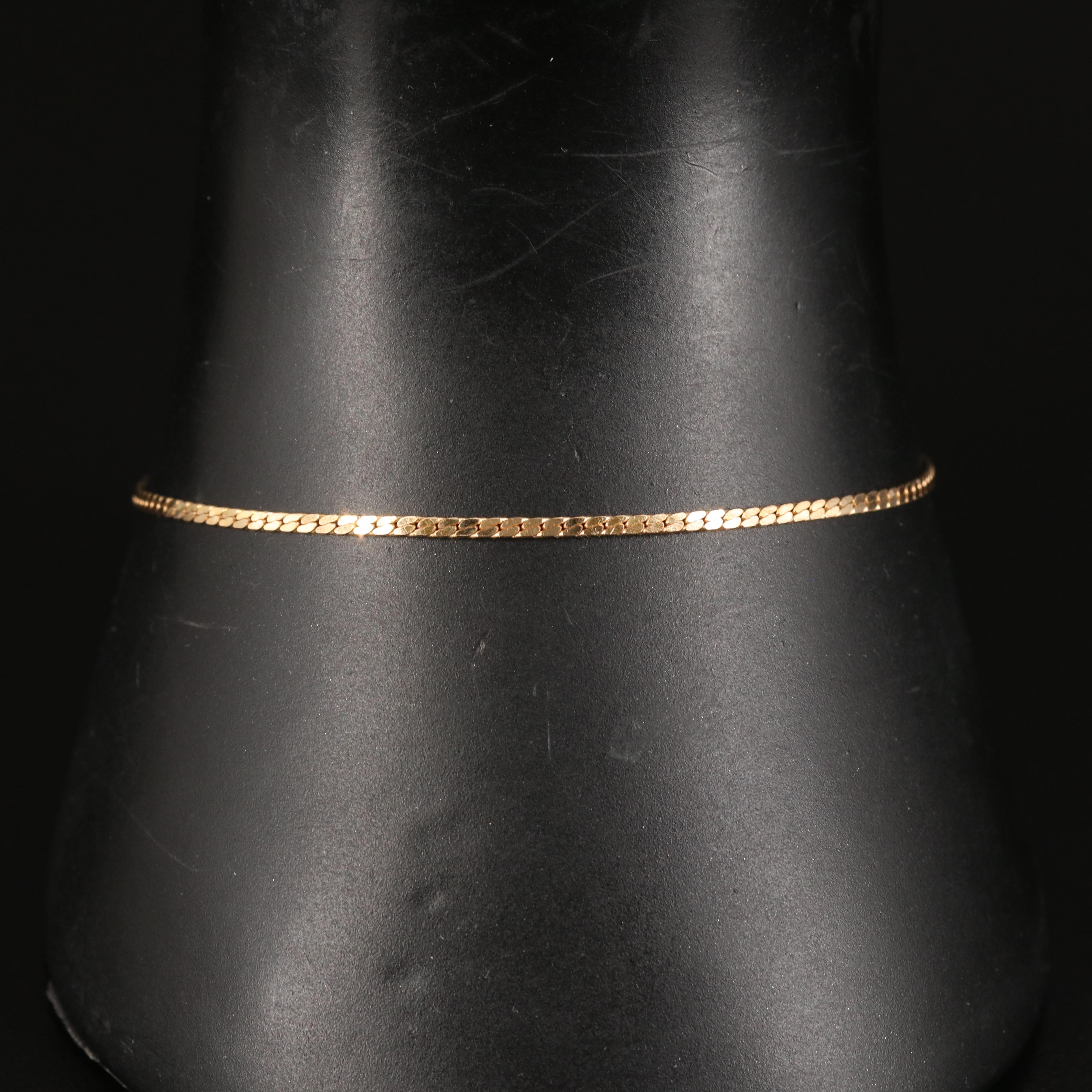 14K Serpentine Chain Bracelet