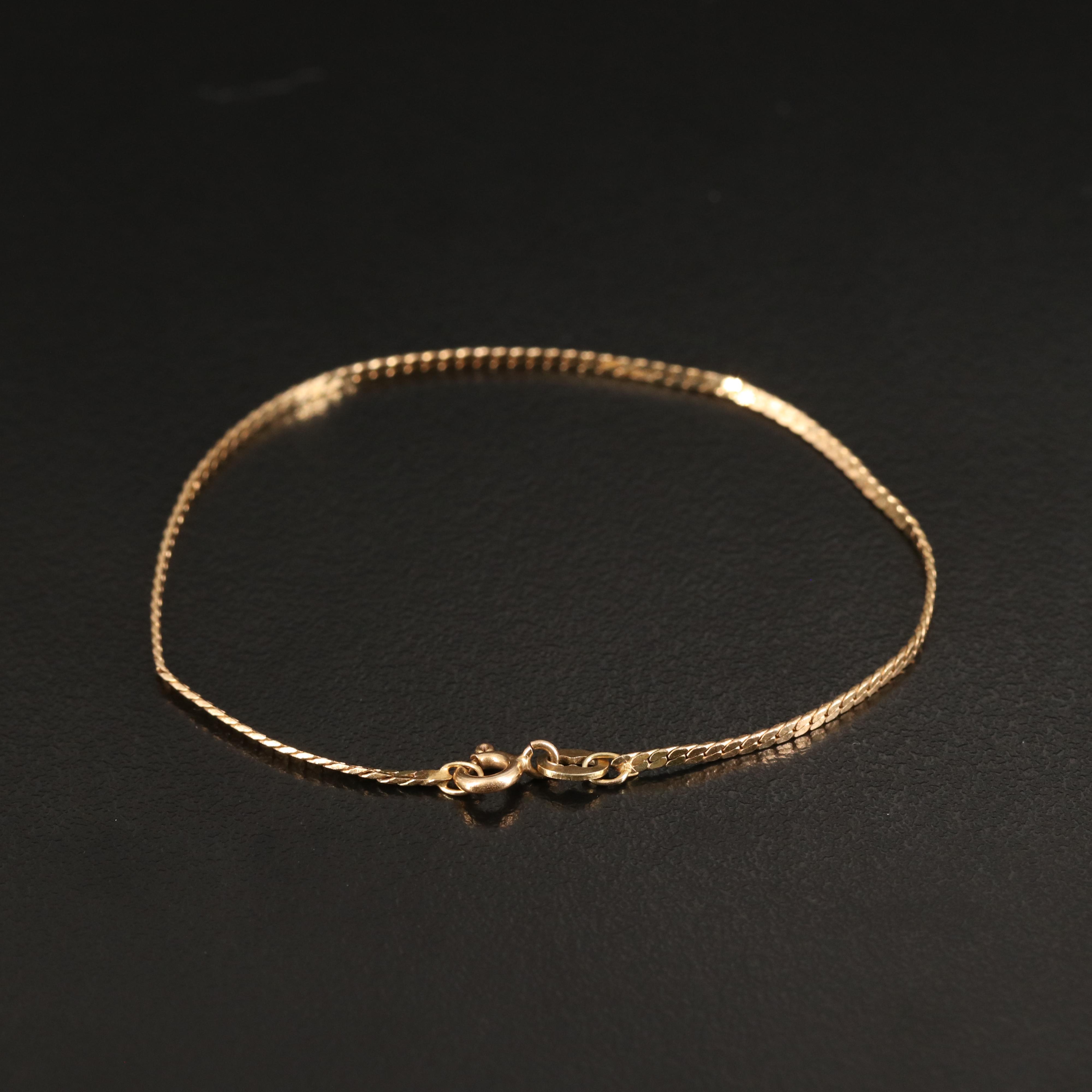 14K Serpentine Chain Bracelet