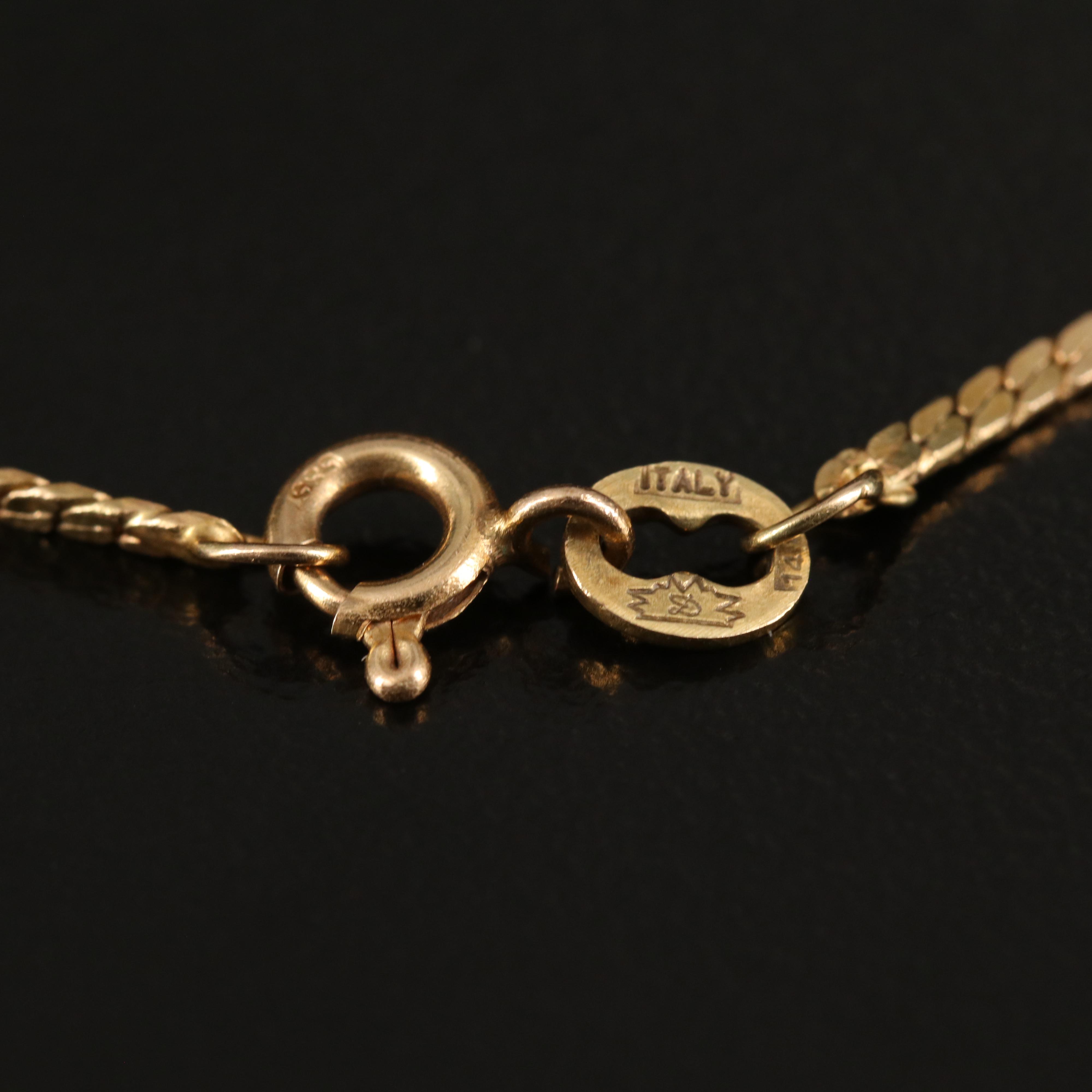 14K Serpentine Chain Bracelet