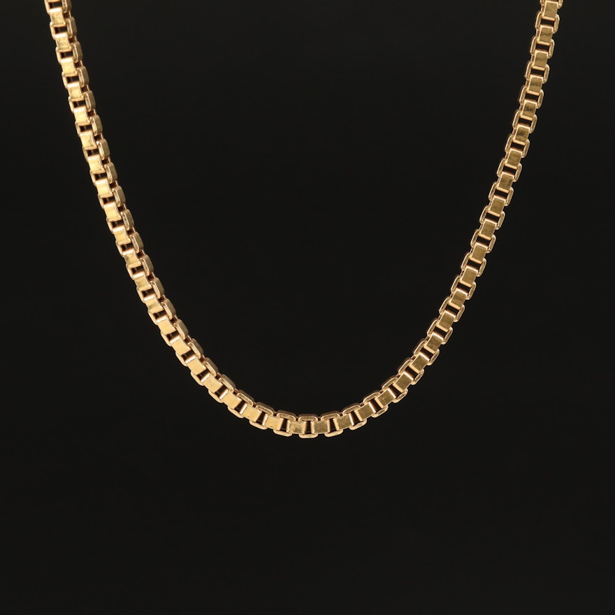 18K Box Chain Necklace