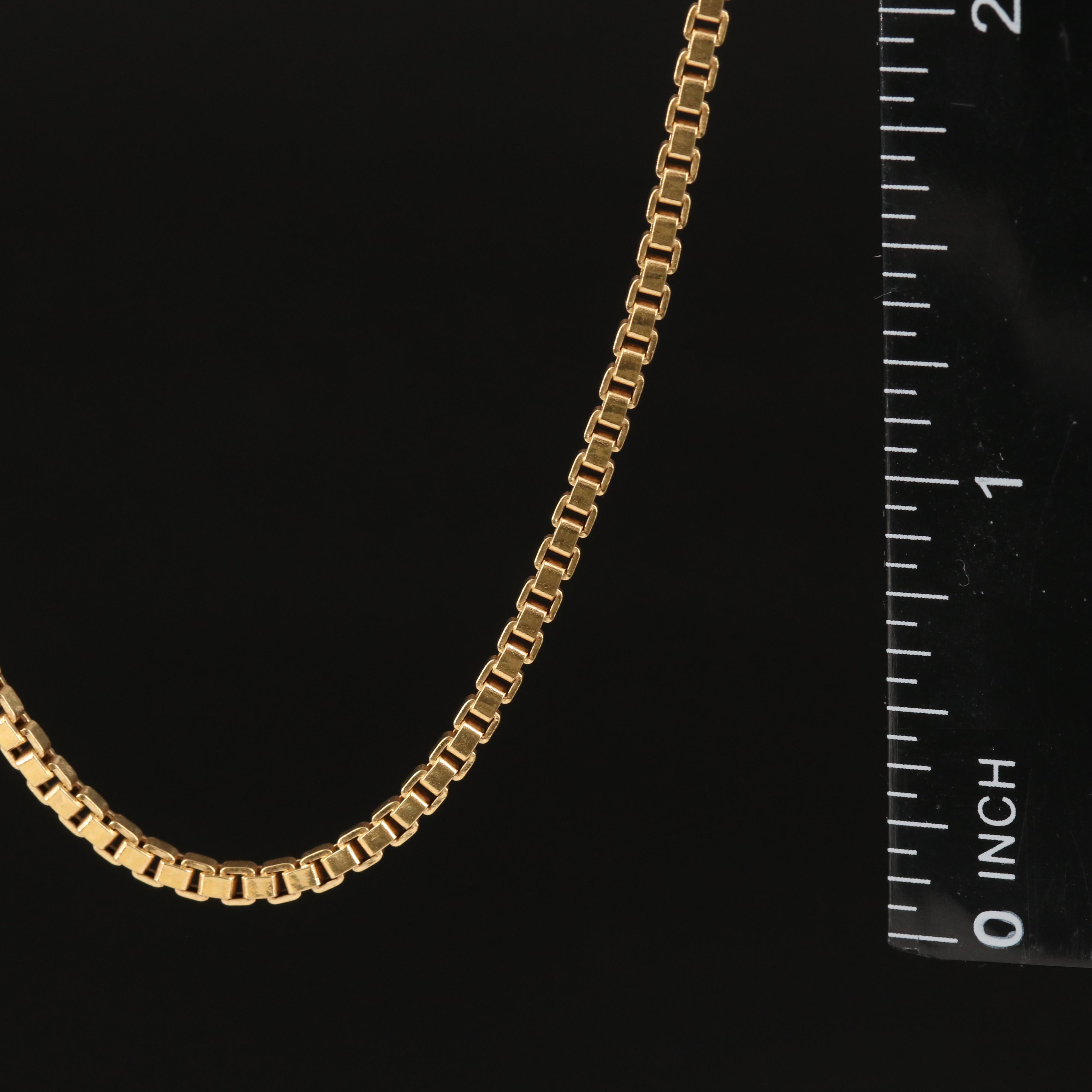 18K Box Chain Necklace