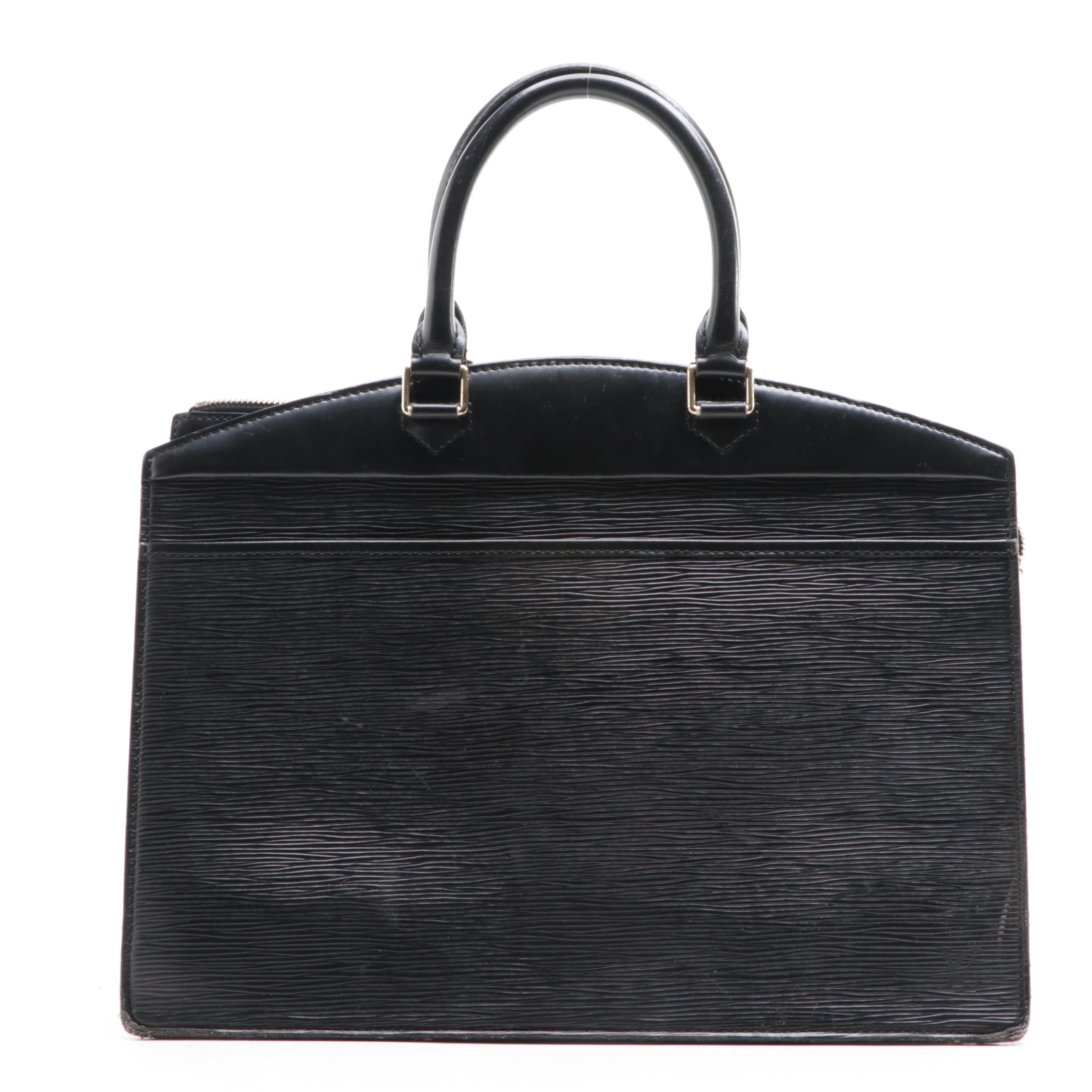 Louis Vuitton Riviera Top Handle Bag in Black Epi Leather