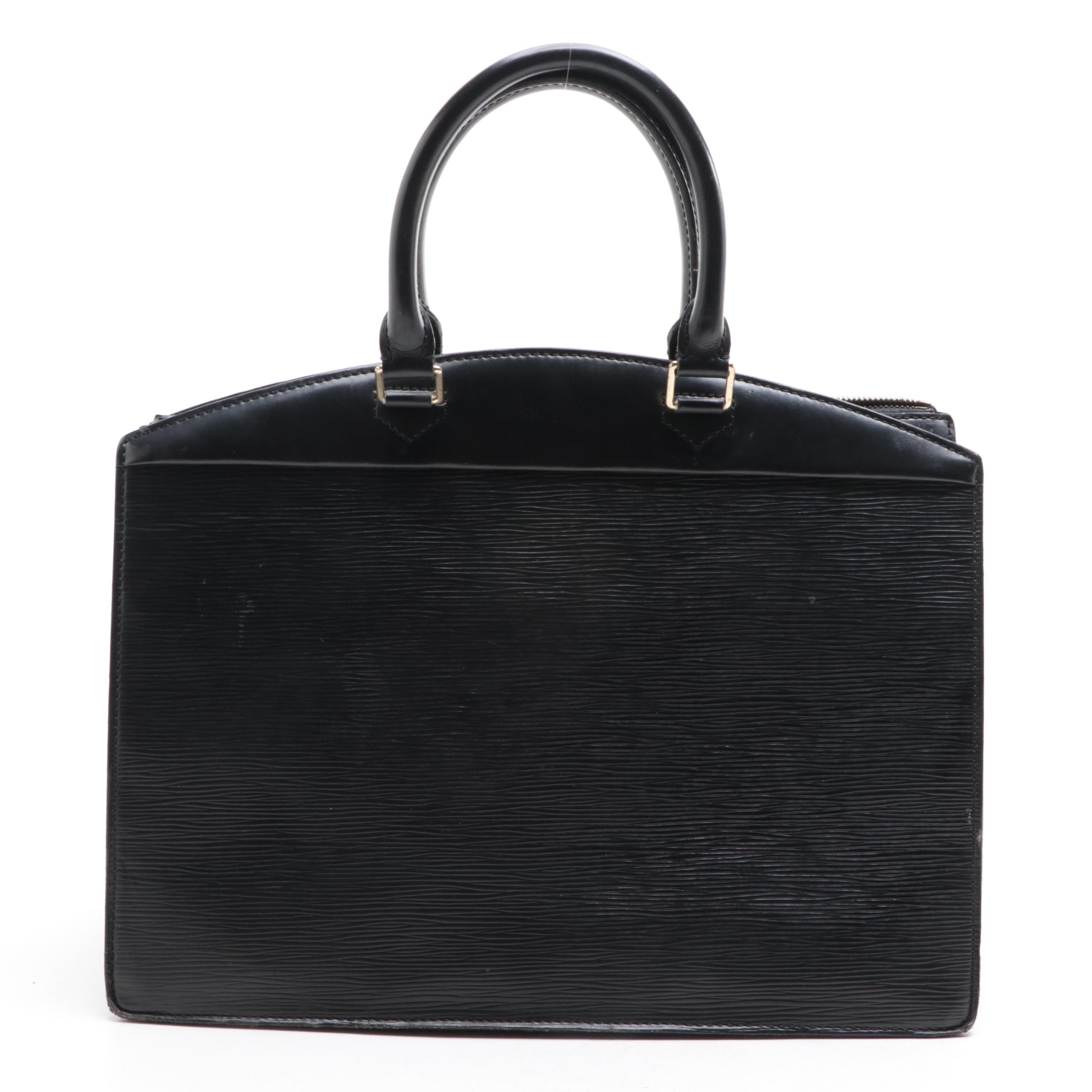 Louis Vuitton Riviera Top Handle Bag in Black Epi Leather