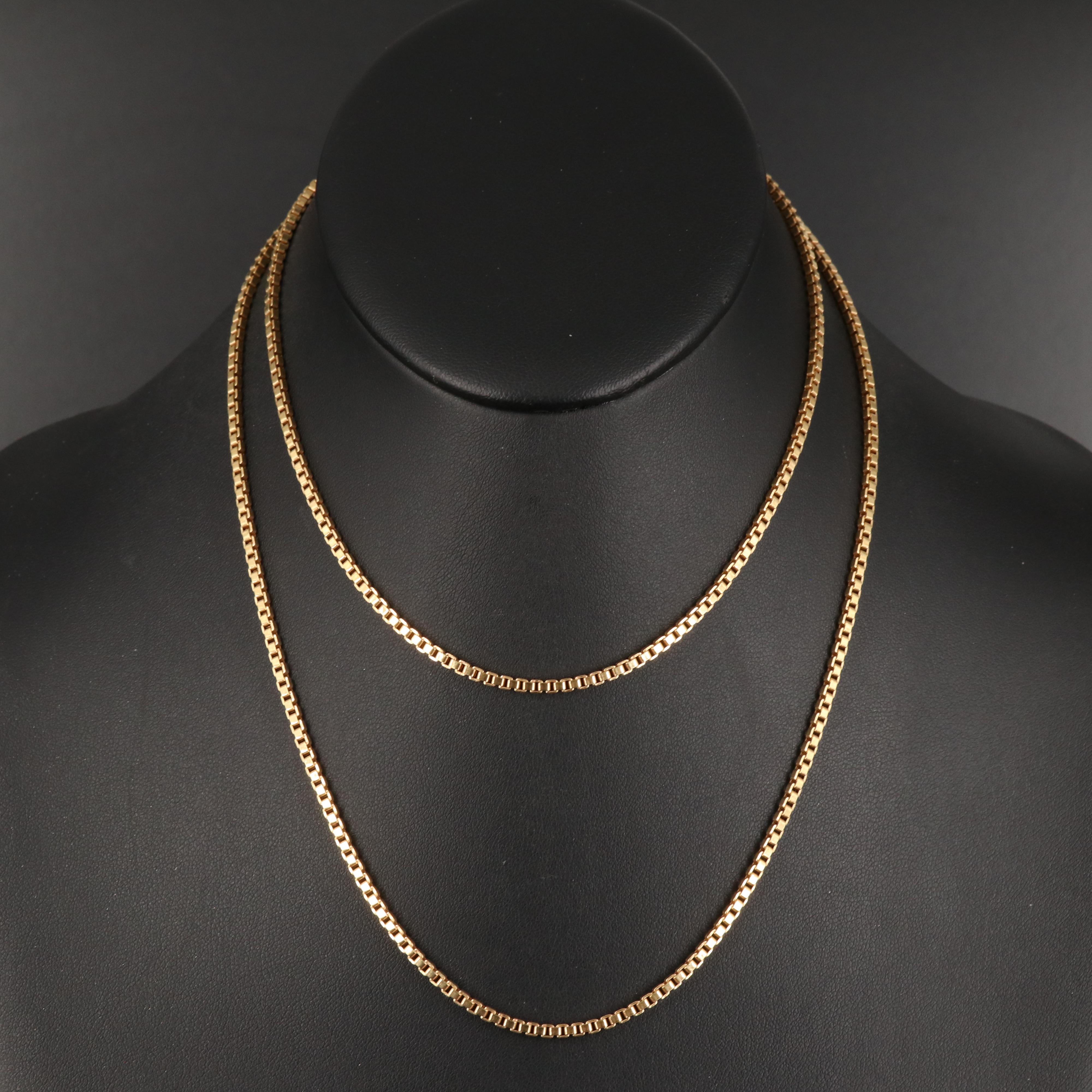 18K Box Chain Necklace