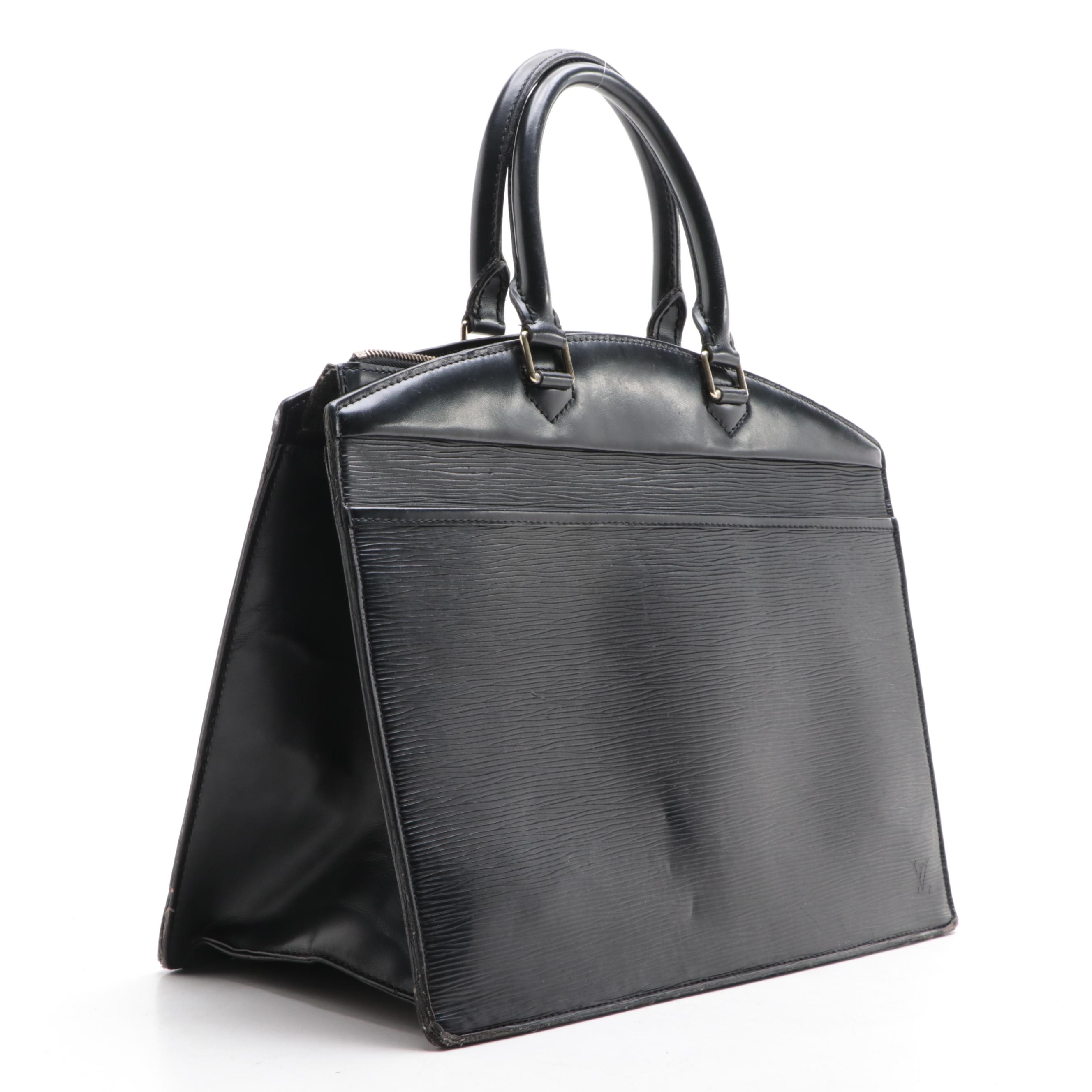 Louis Vuitton Riviera Top Handle Bag in Black Epi Leather