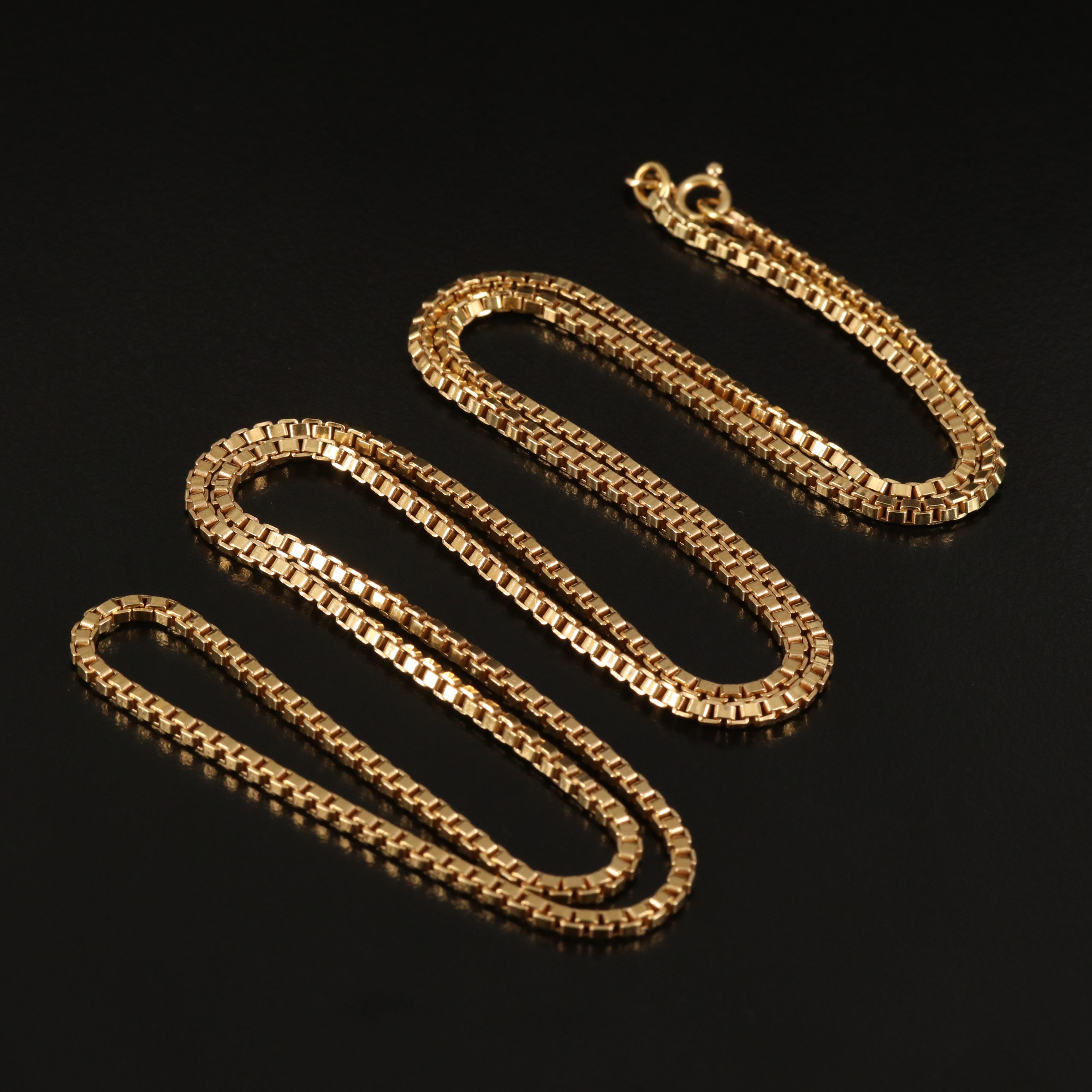 18K Box Chain Necklace