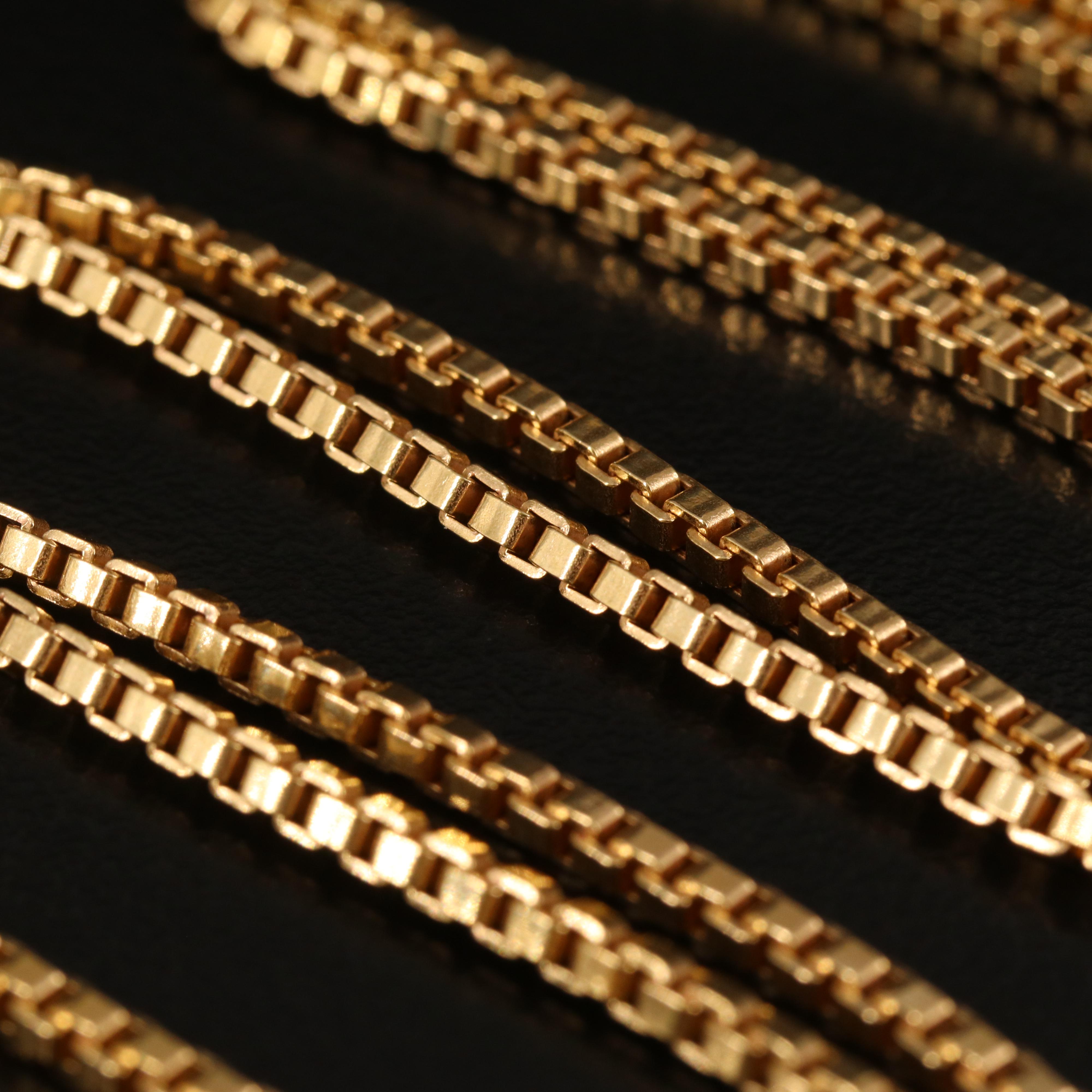 18K Box Chain Necklace