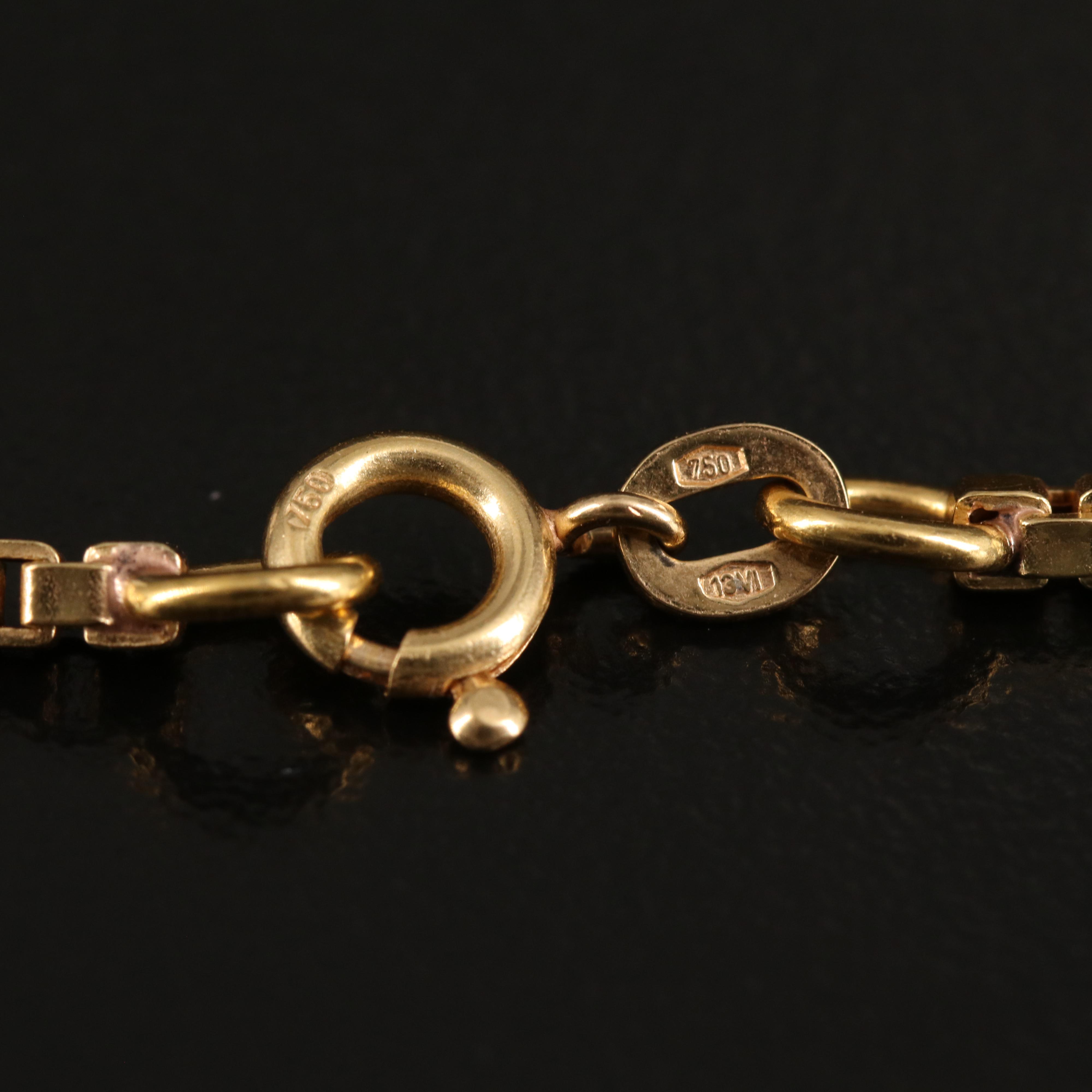 18K Box Chain Necklace