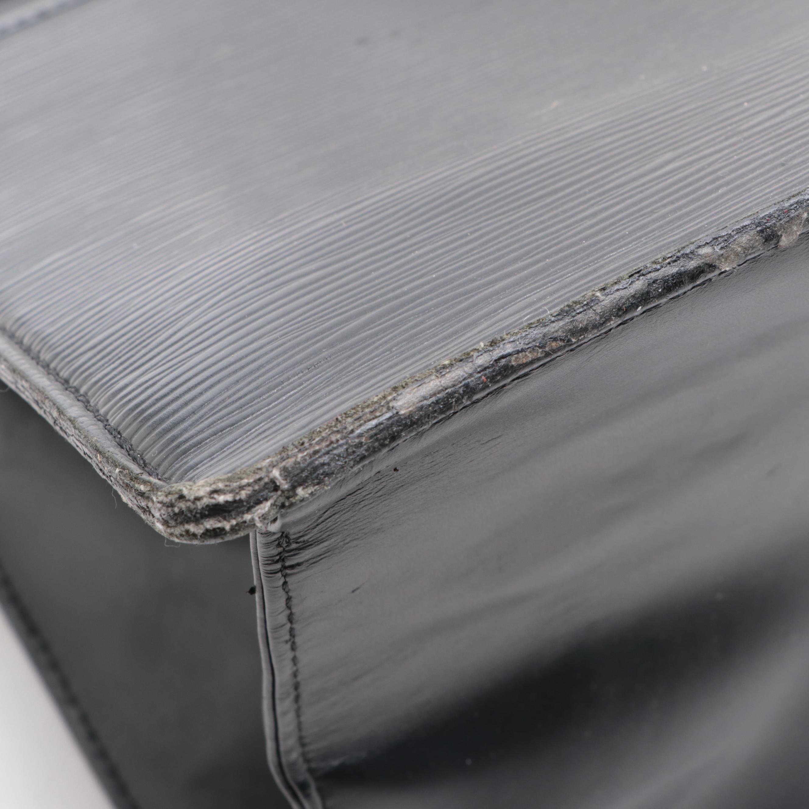 Louis Vuitton Riviera Top Handle Bag in Black Epi Leather