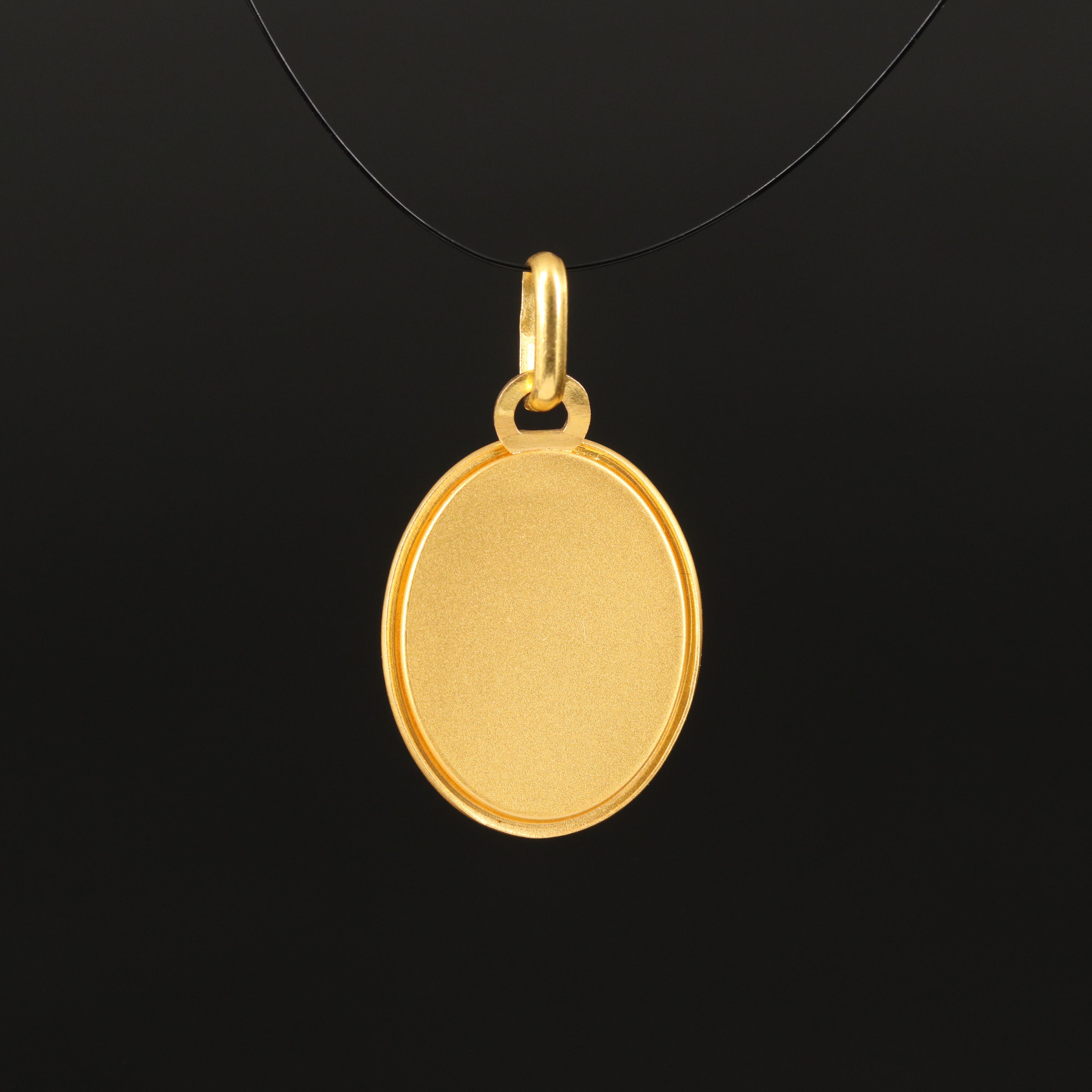 French 18K Figural Angel Pendant