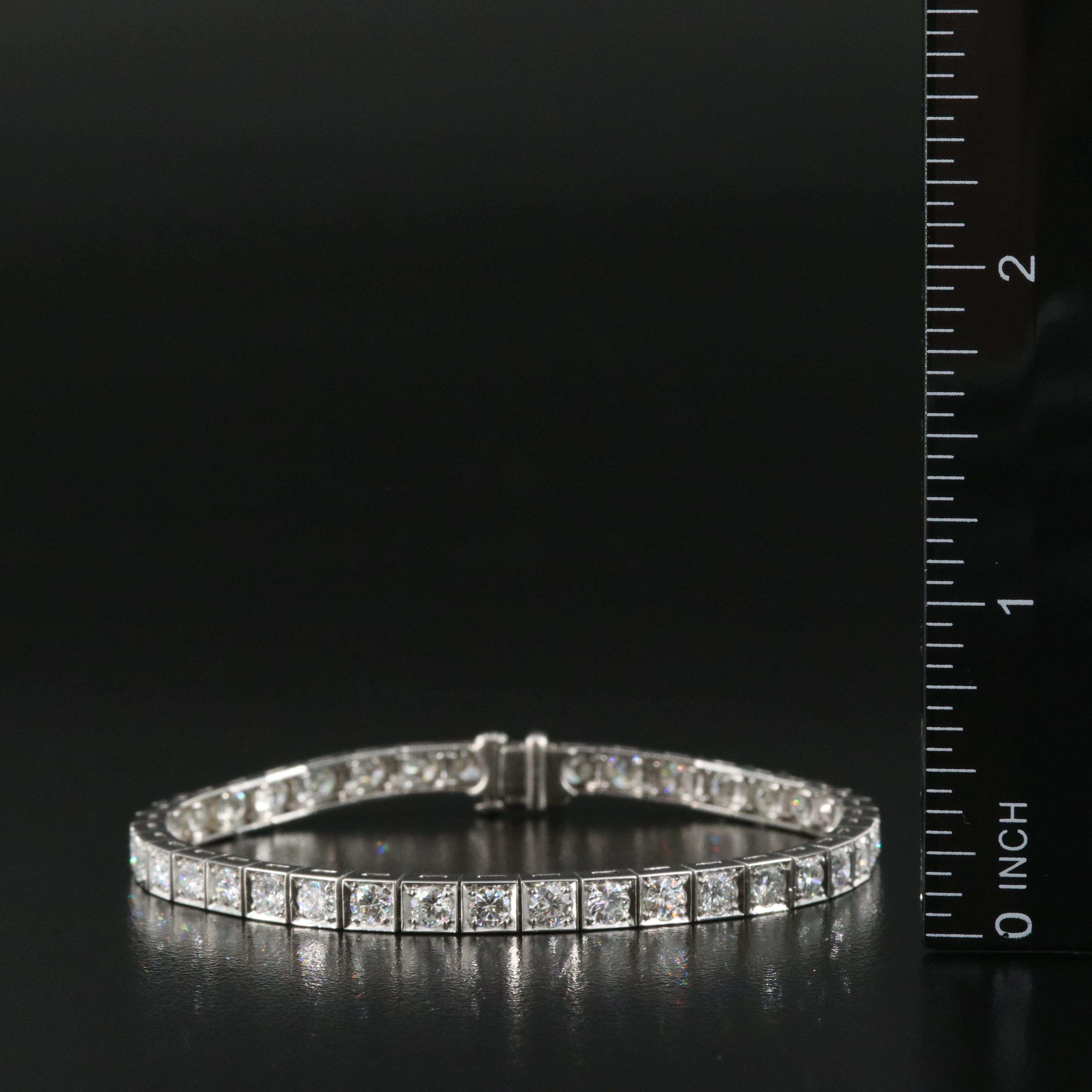 Platinum 5.00 CTW Diamond Line Bracelet