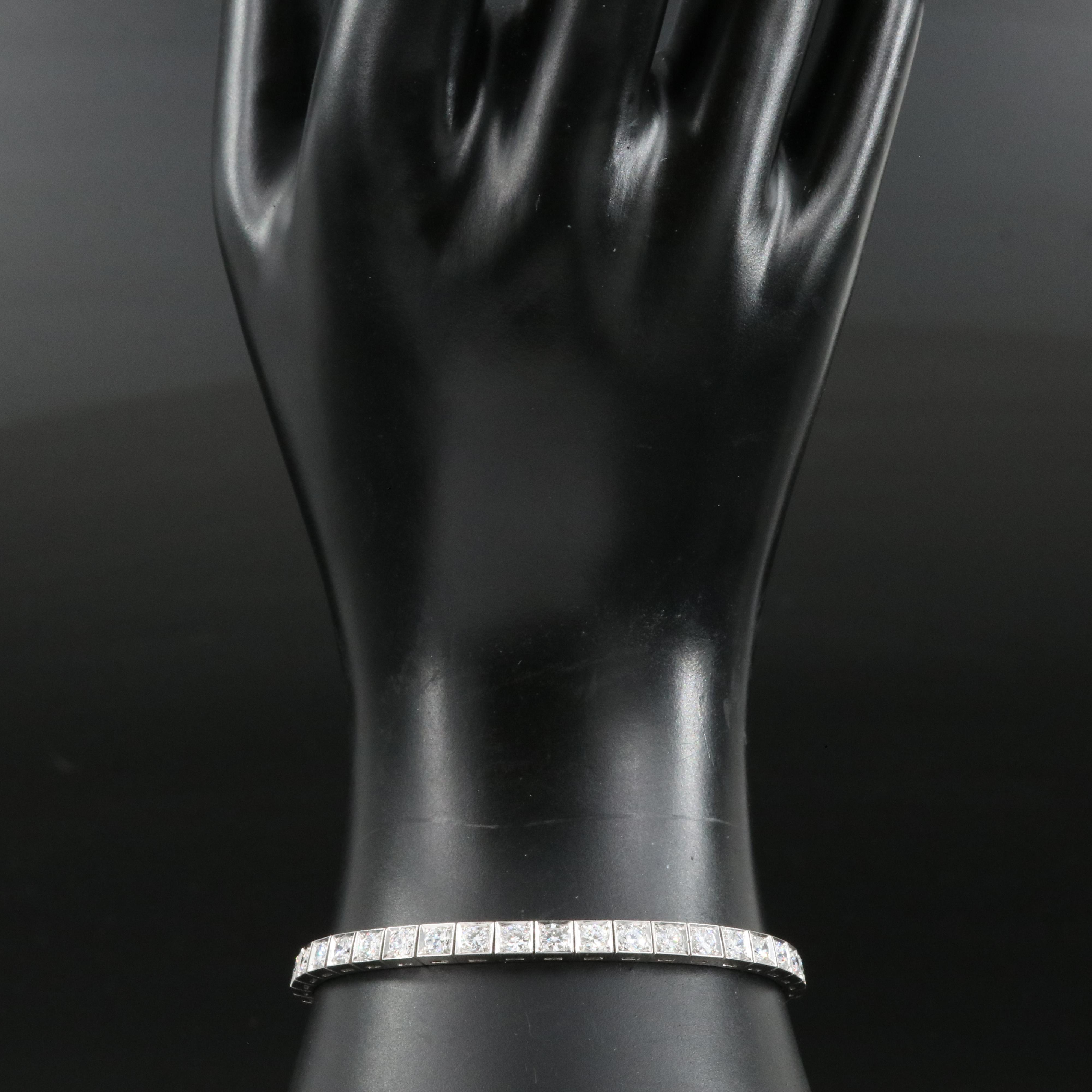 Platinum 5.00 CTW Diamond Line Bracelet