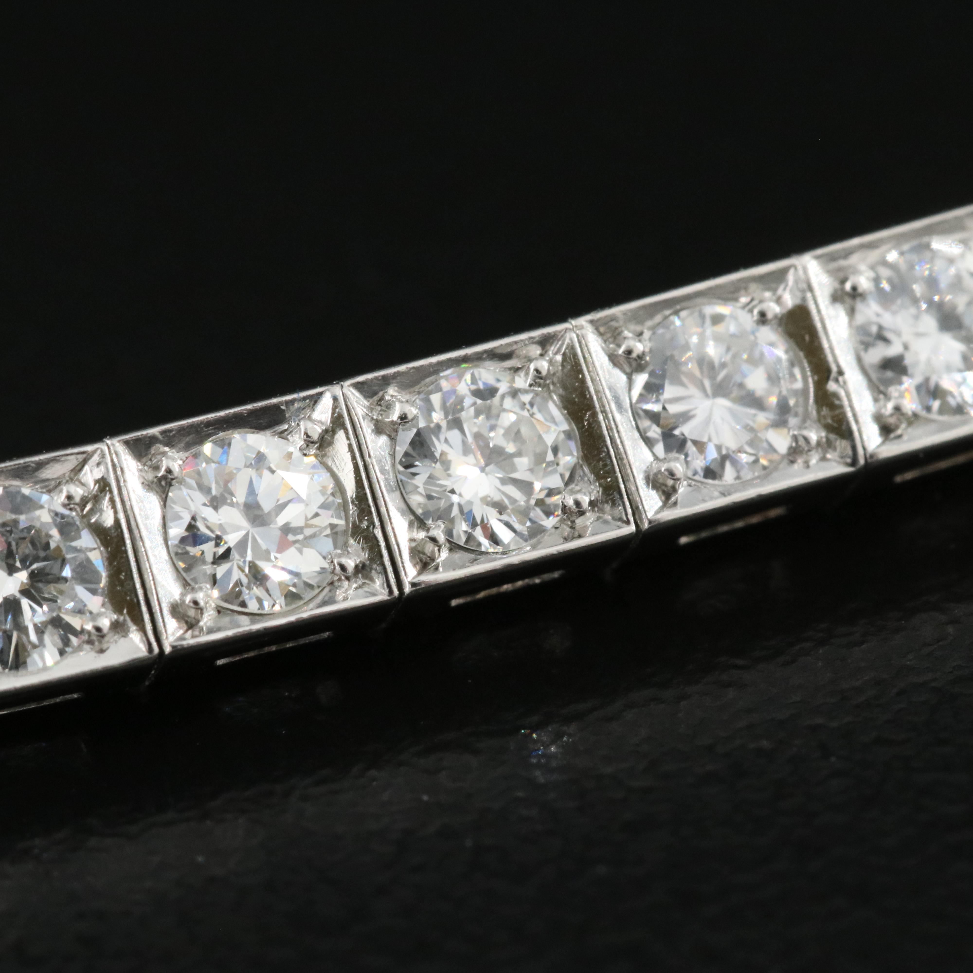 Platinum 5.00 CTW Diamond Line Bracelet