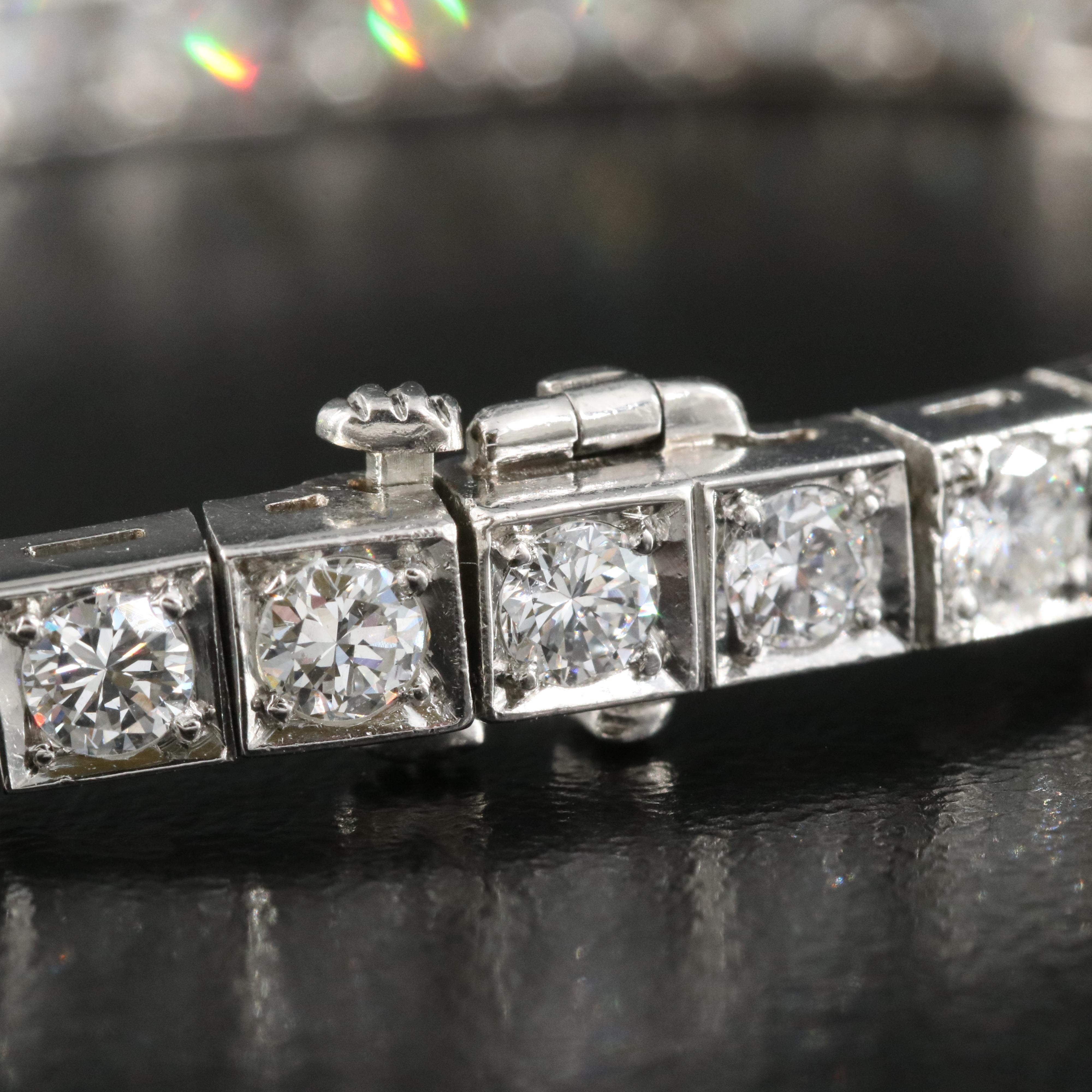 Platinum 5.00 CTW Diamond Line Bracelet