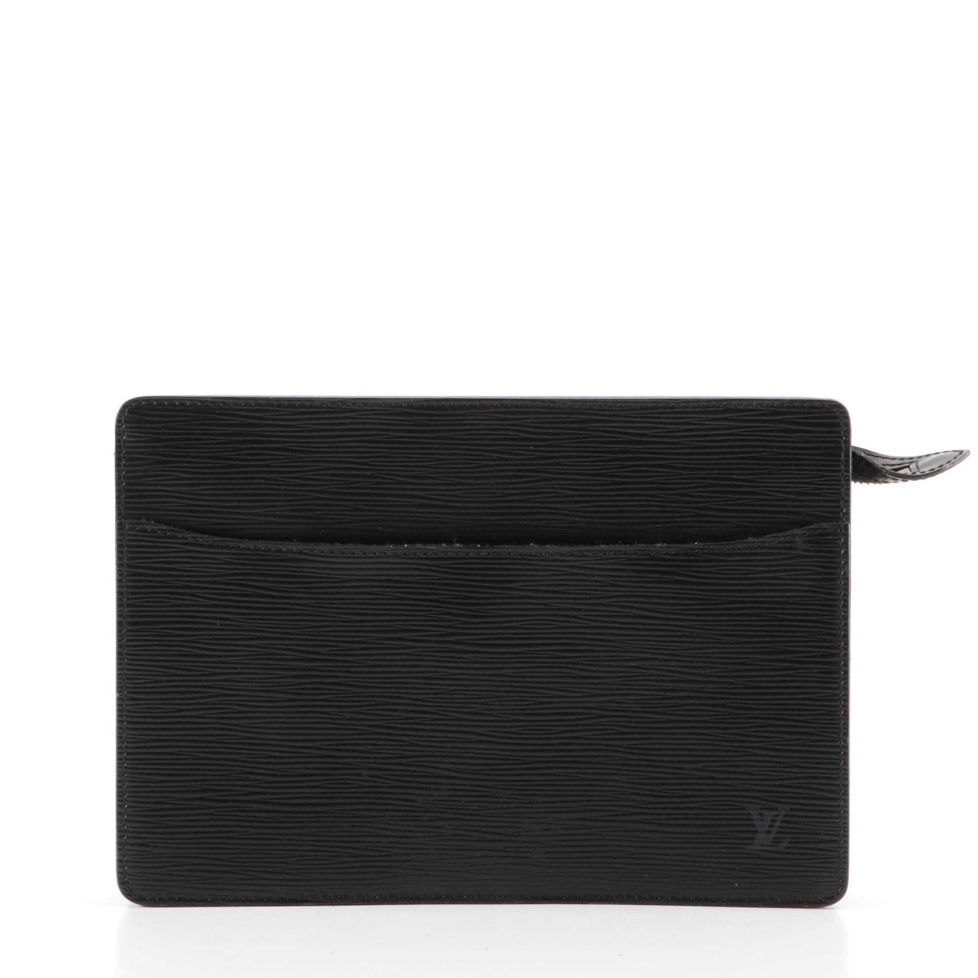 Louis Vuitton Pochette Homme in Black Epi and Smooth Leather