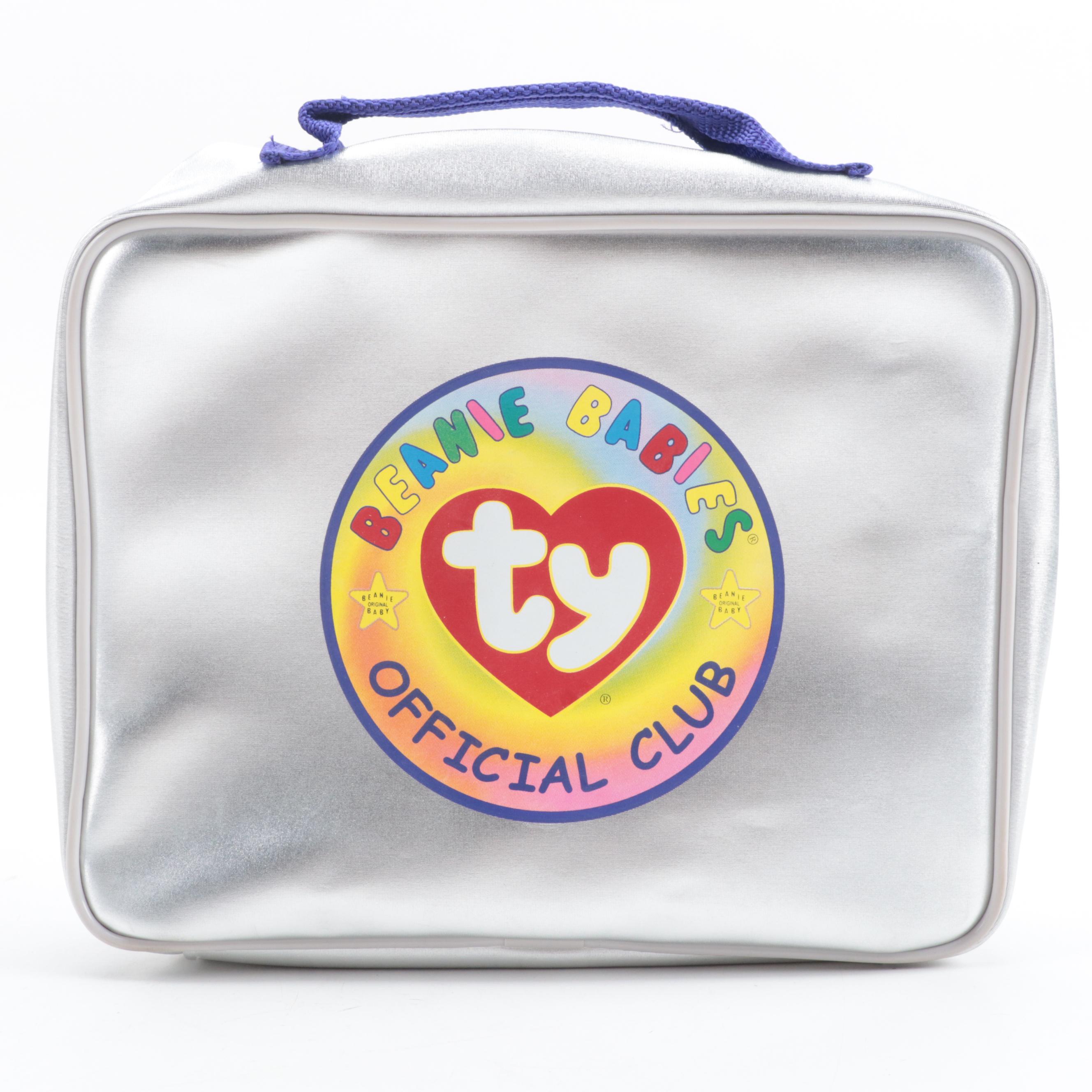 Ty Beanie Babies Stuffed Plush Toys With Clear Cases, Limited Edition Carry Case