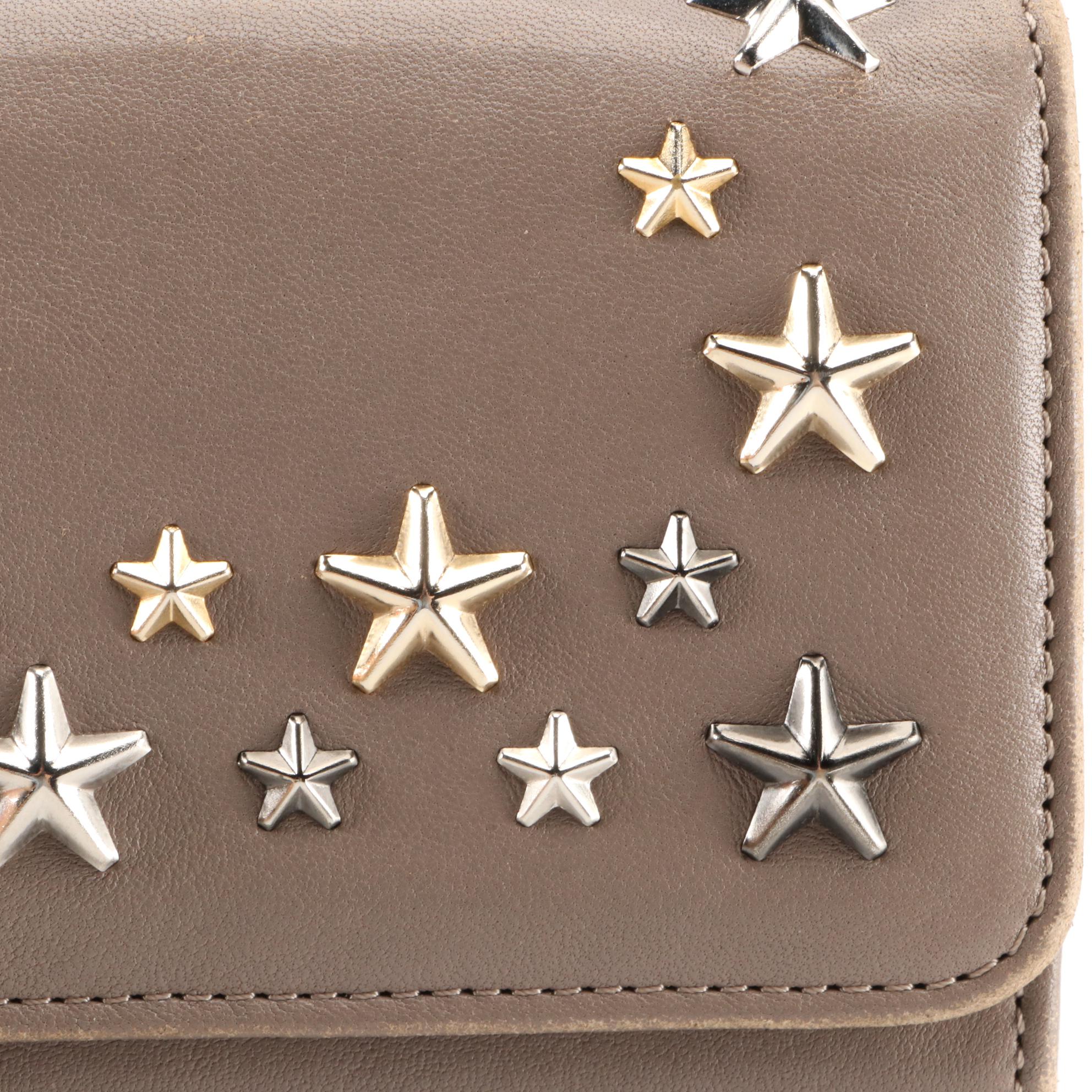 Jimmy Choo Star Studded Leather Continental Wallet