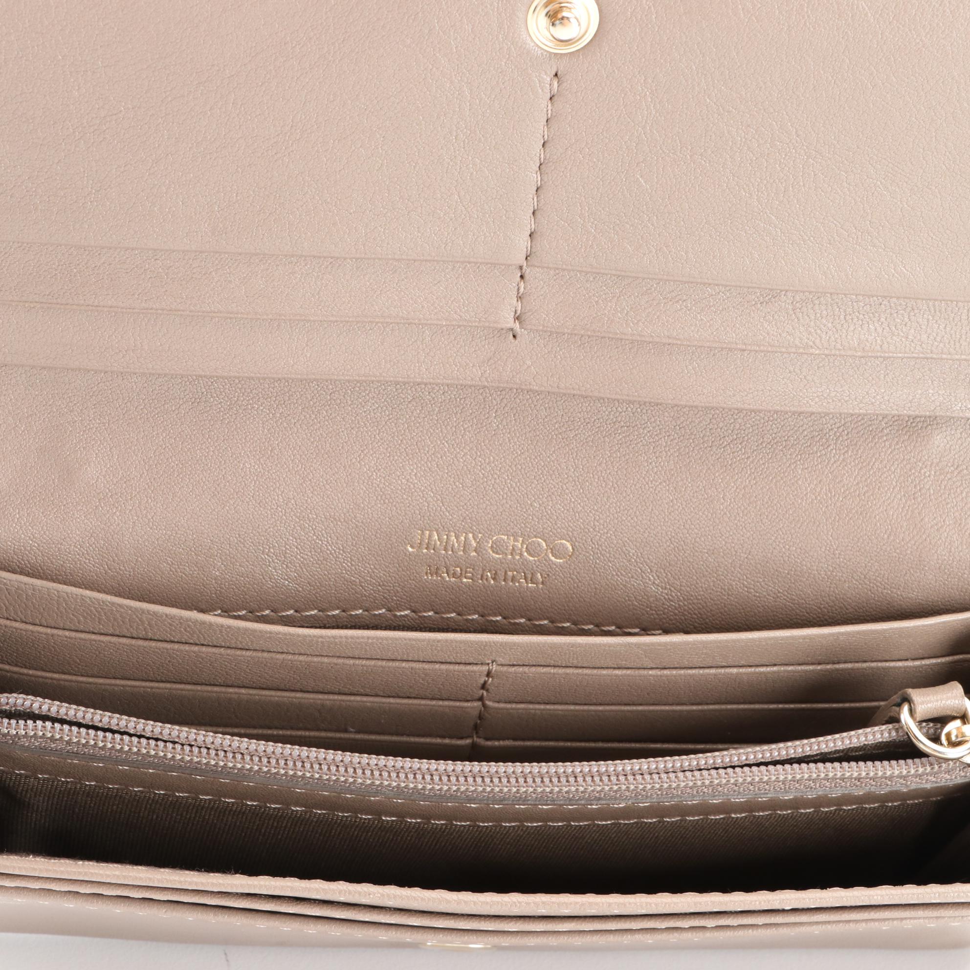 Jimmy Choo Star Studded Leather Continental Wallet