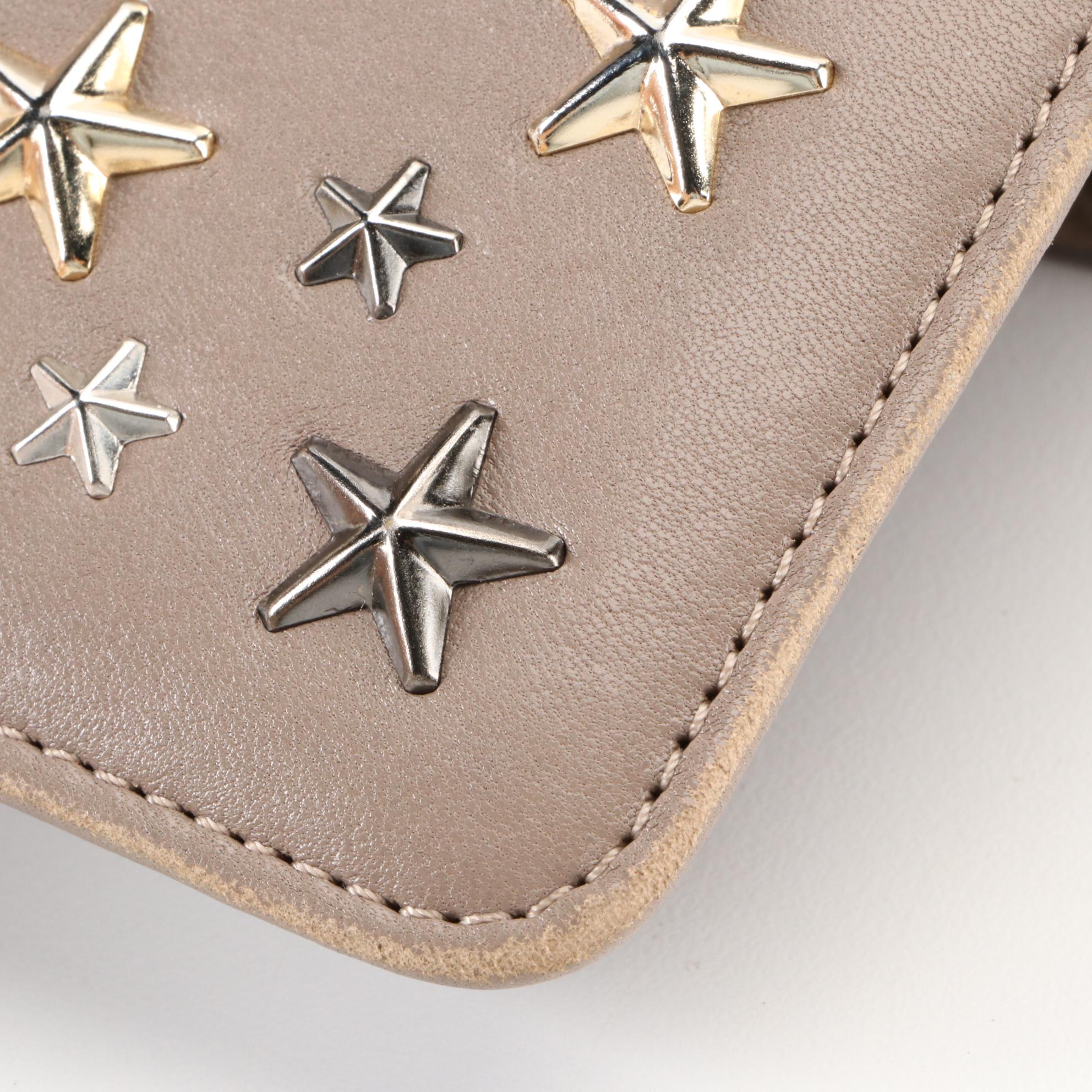 Jimmy Choo Star Studded Leather Continental Wallet