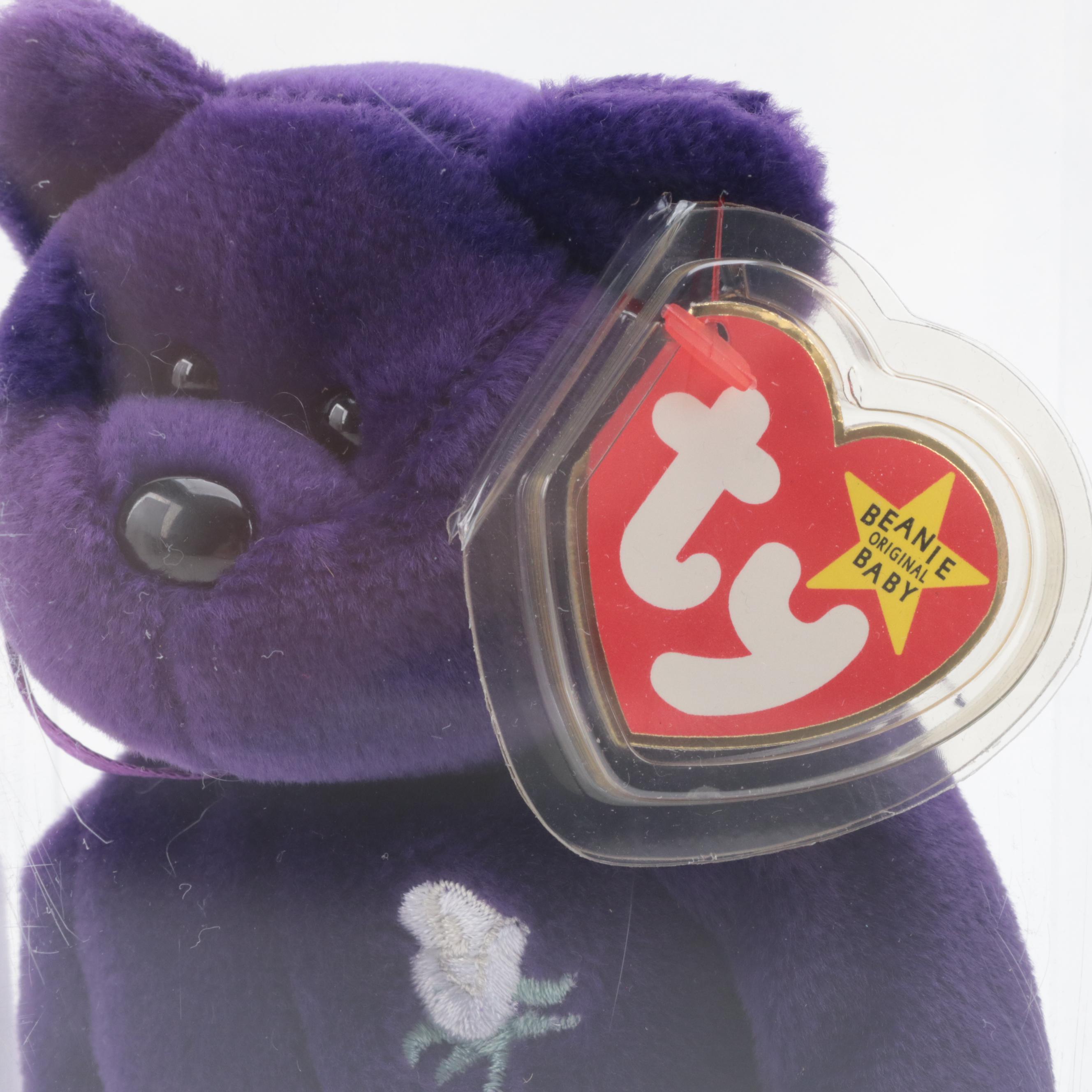 Ty Beanie Babies Stuffed Plush Toys With Clear Cases, Limited Edition Carry Case