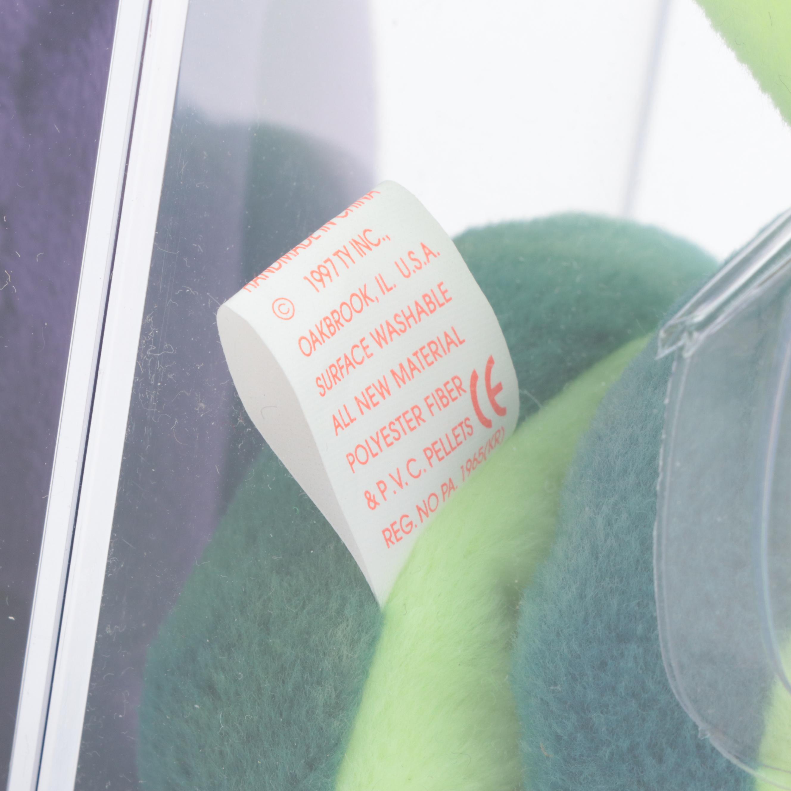 Ty Beanie Babies Stuffed Plush Toys With Clear Cases, Limited Edition Carry Case