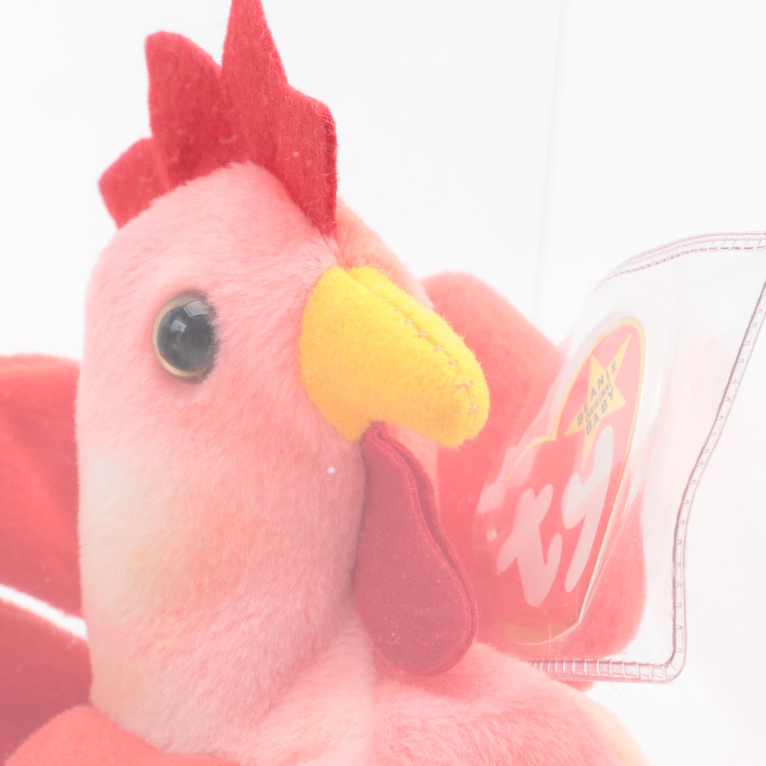 Ty Beanie Babies Stuffed Plush Toys With Clear Cases, Limited Edition Carry Case