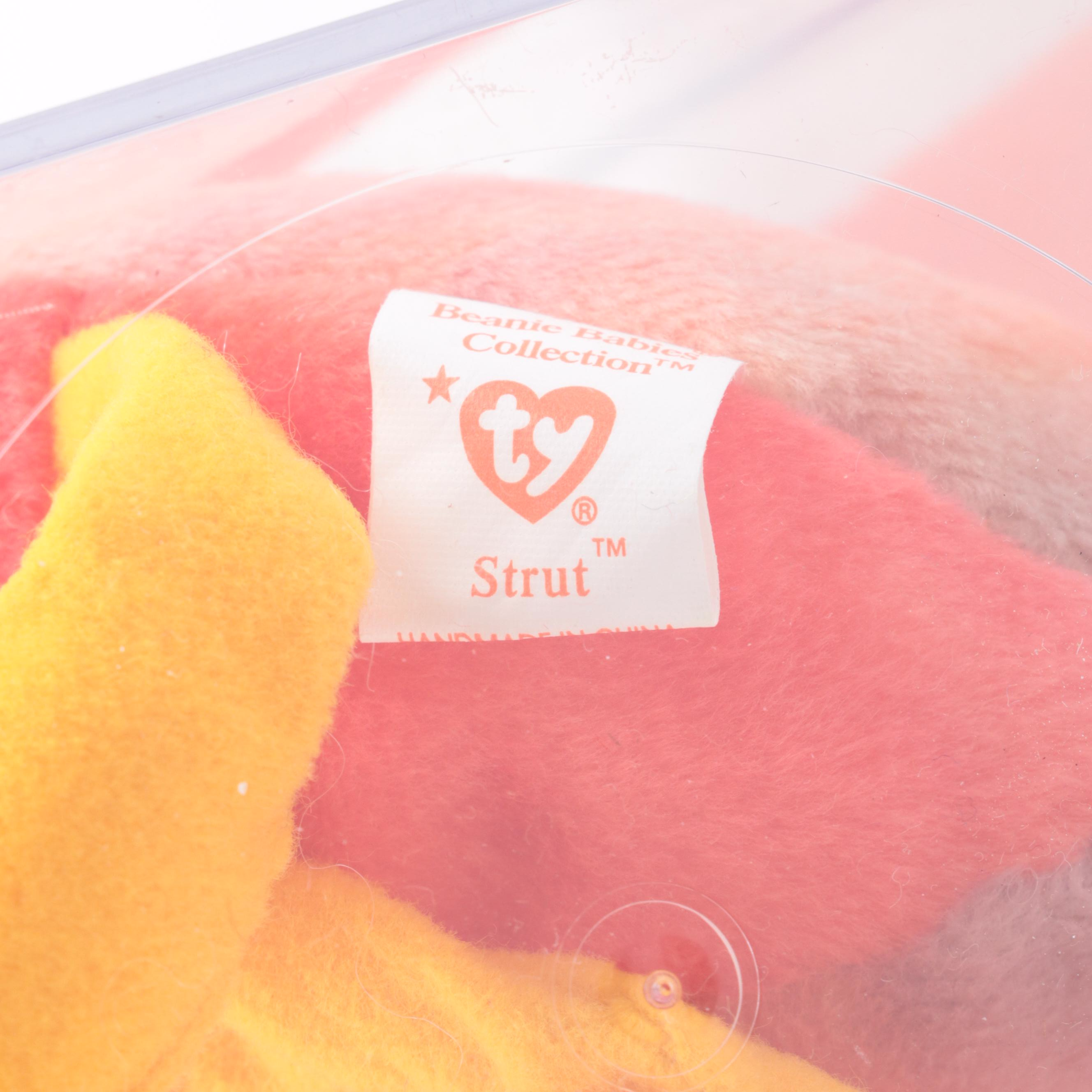 Ty Beanie Babies Stuffed Plush Toys With Clear Cases, Limited Edition Carry Case