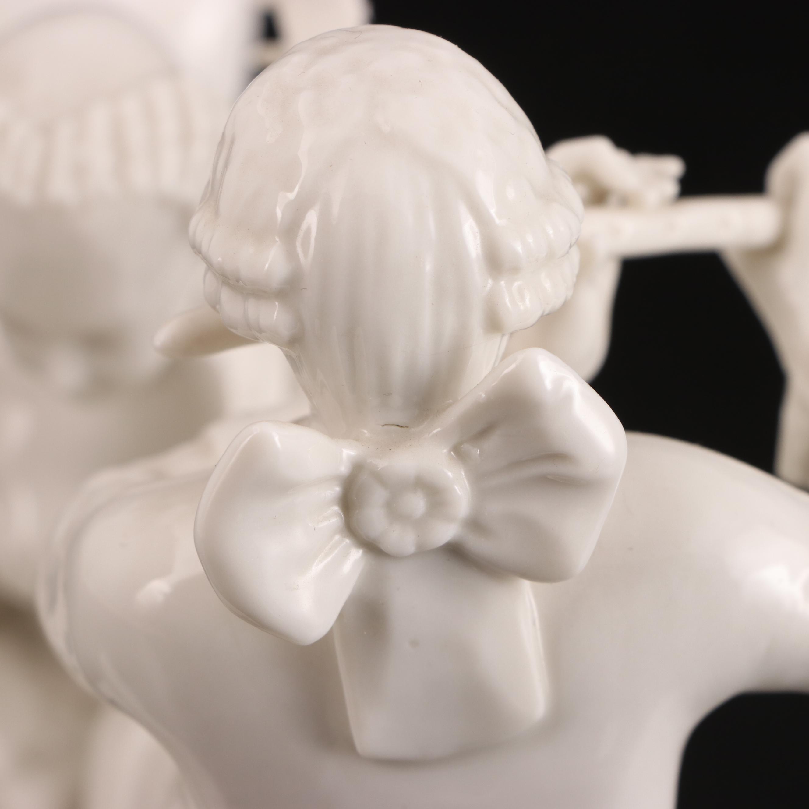 Nymphenburg German Porcelain Musician Figural Group, Mid to Late 20th Century