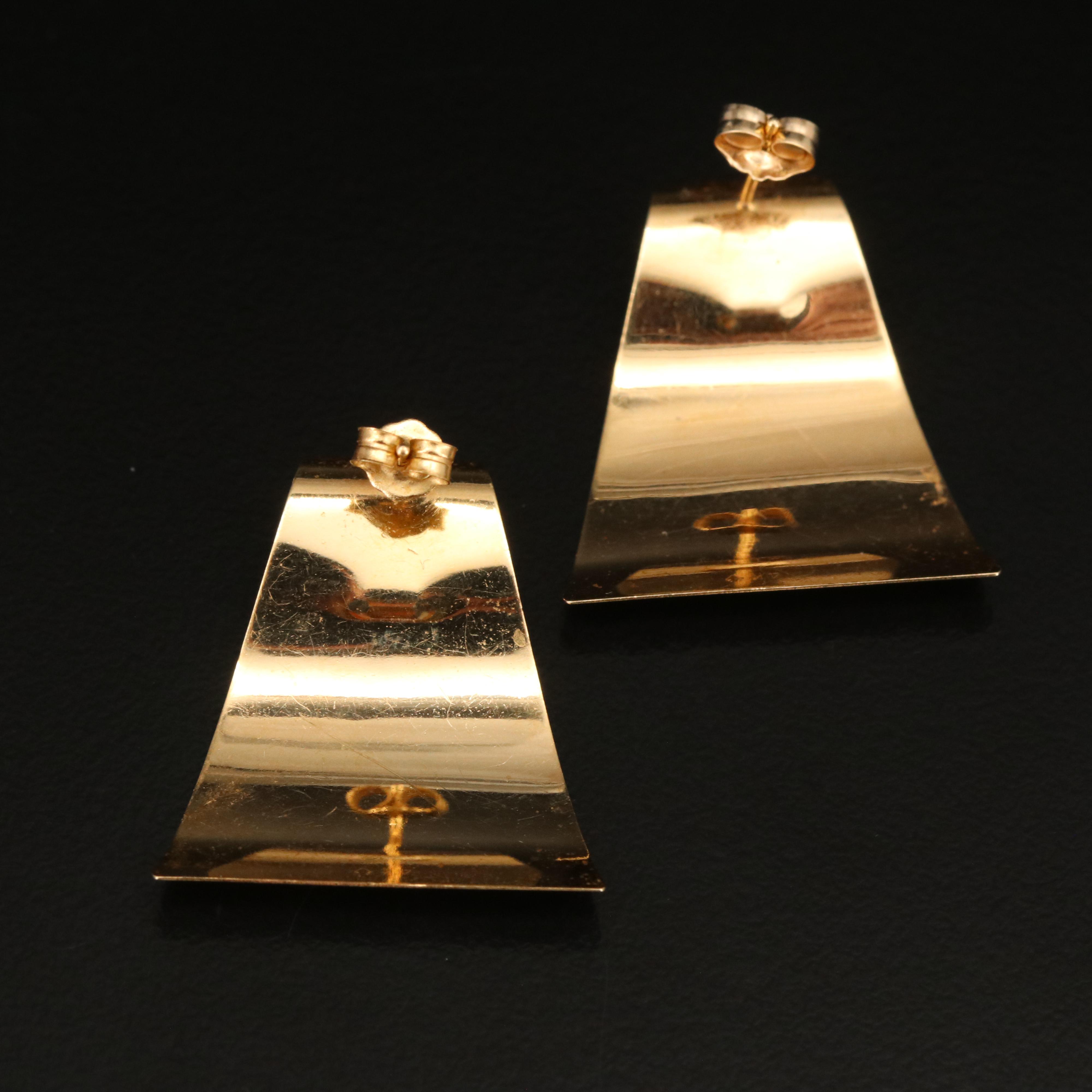 14K Ribbon Earrings