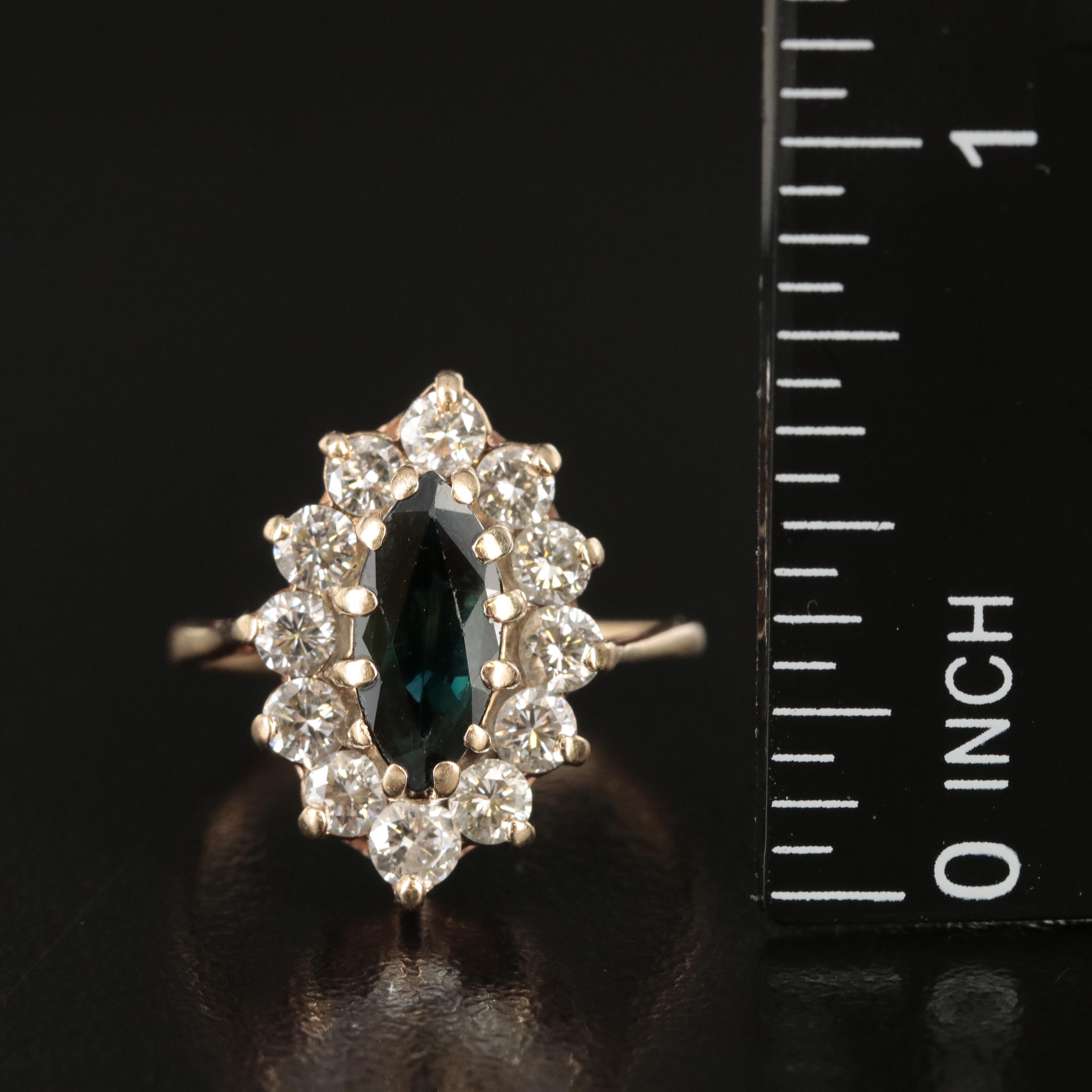 14K 0.98 CTW Diamond Navette Ring