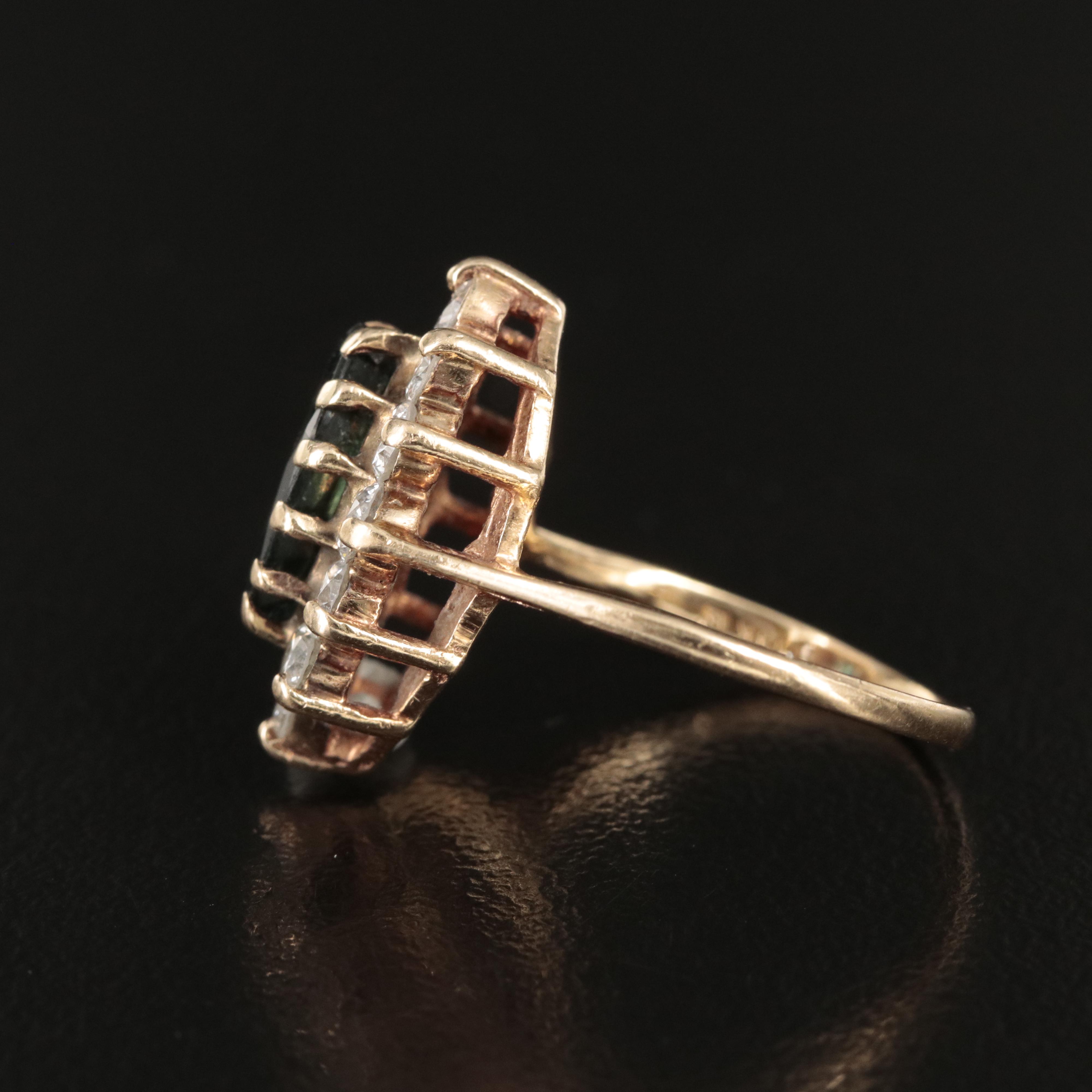 14K 0.98 CTW Diamond Navette Ring