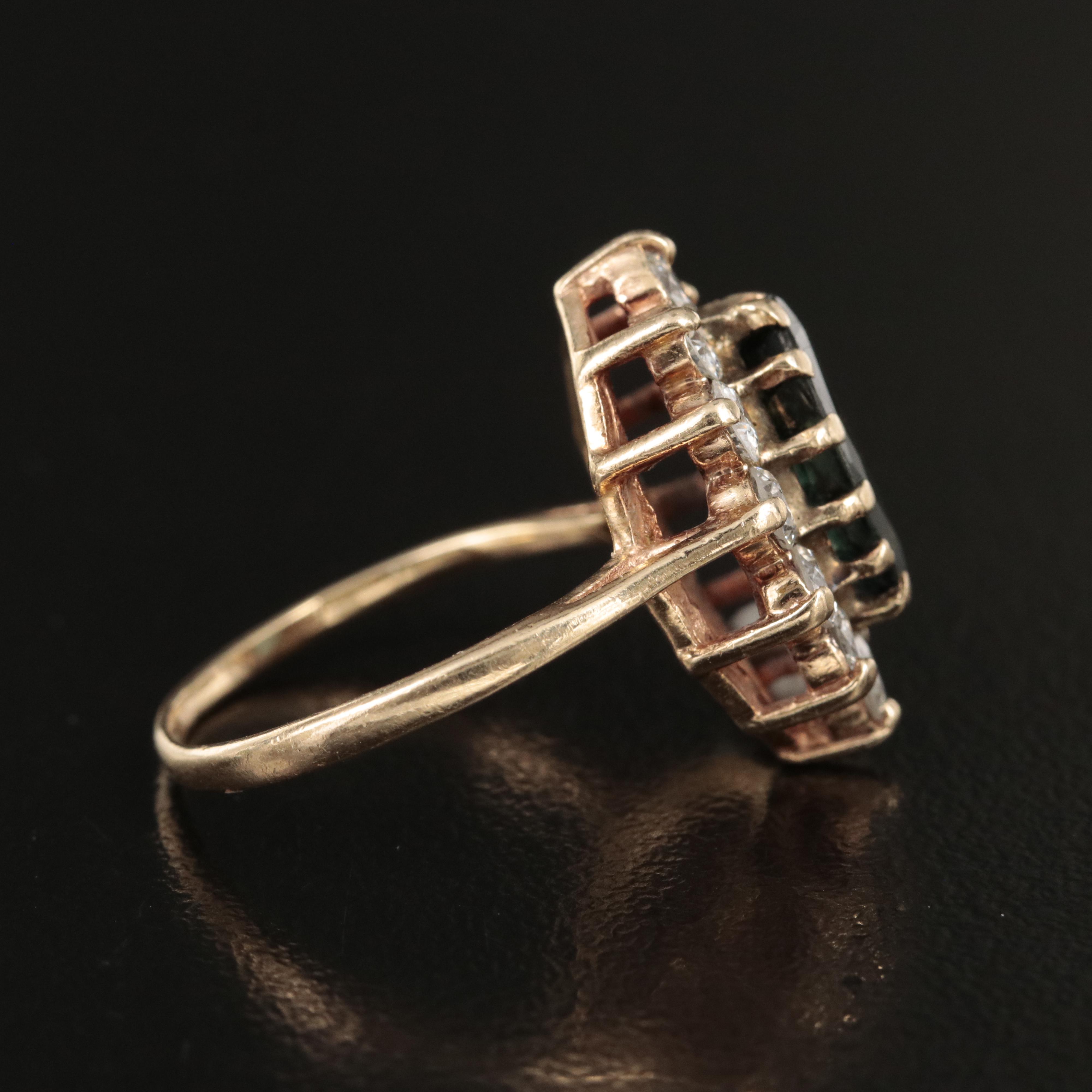 14K 0.98 CTW Diamond Navette Ring