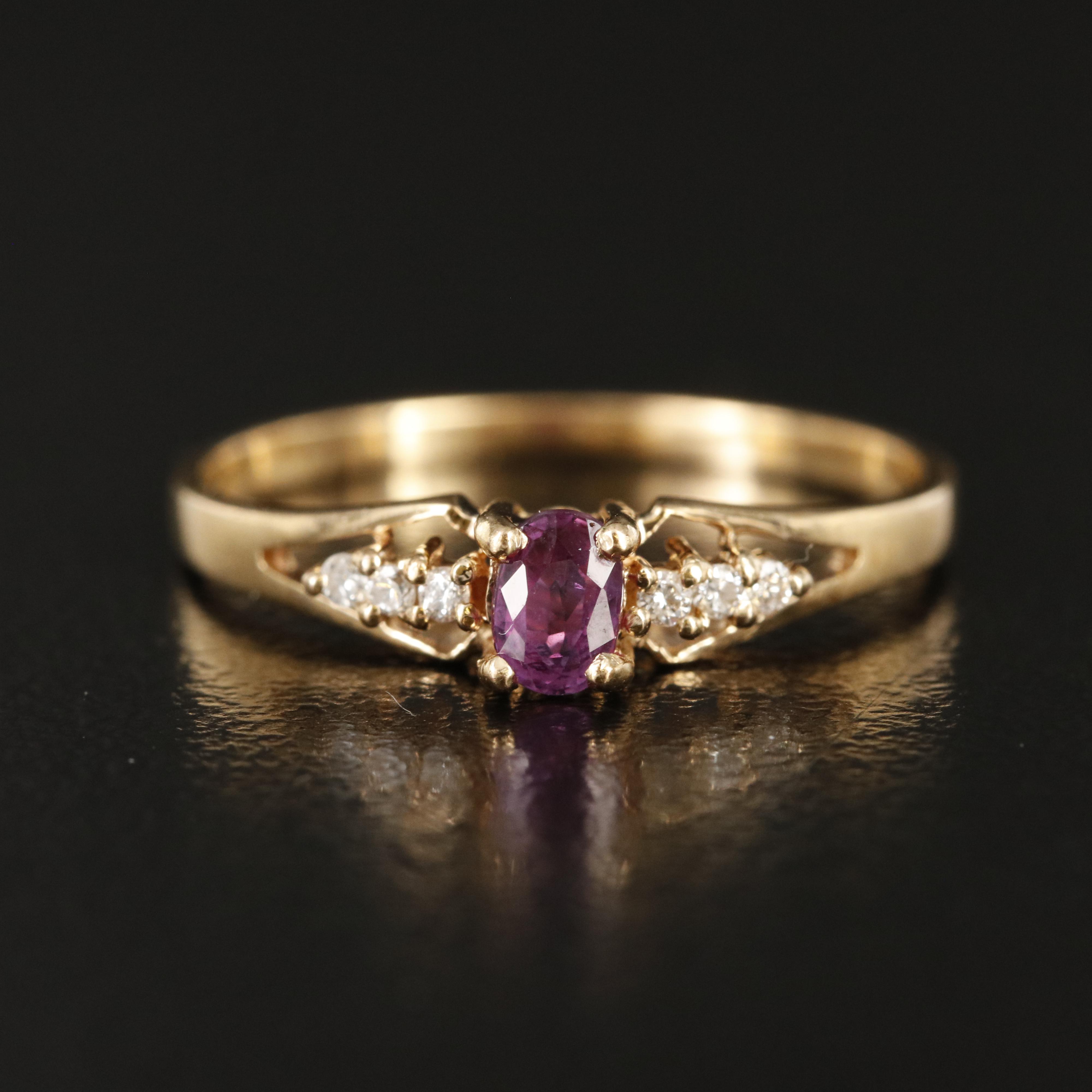 14K Ruby and Diamond Ring