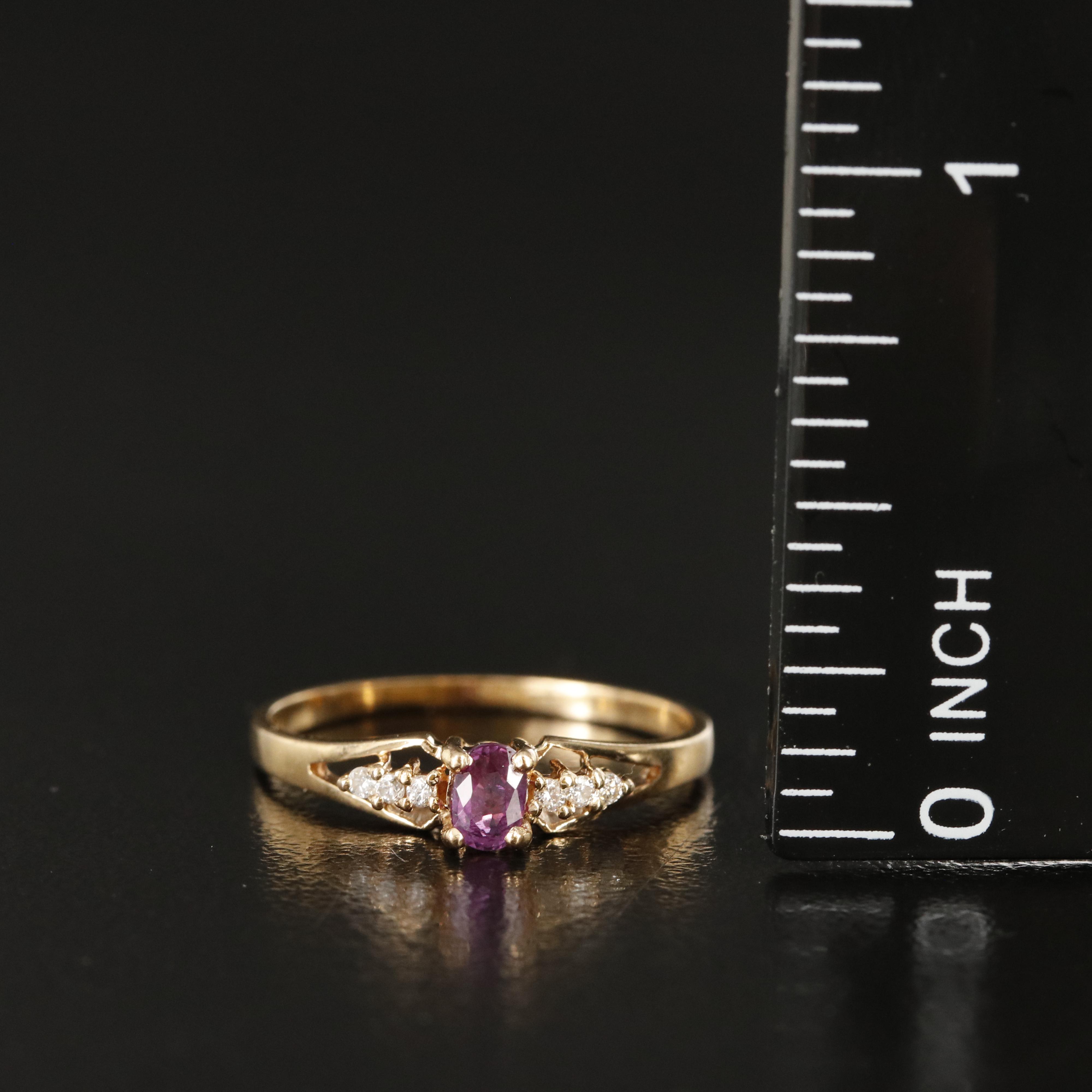 14K Ruby and Diamond Ring