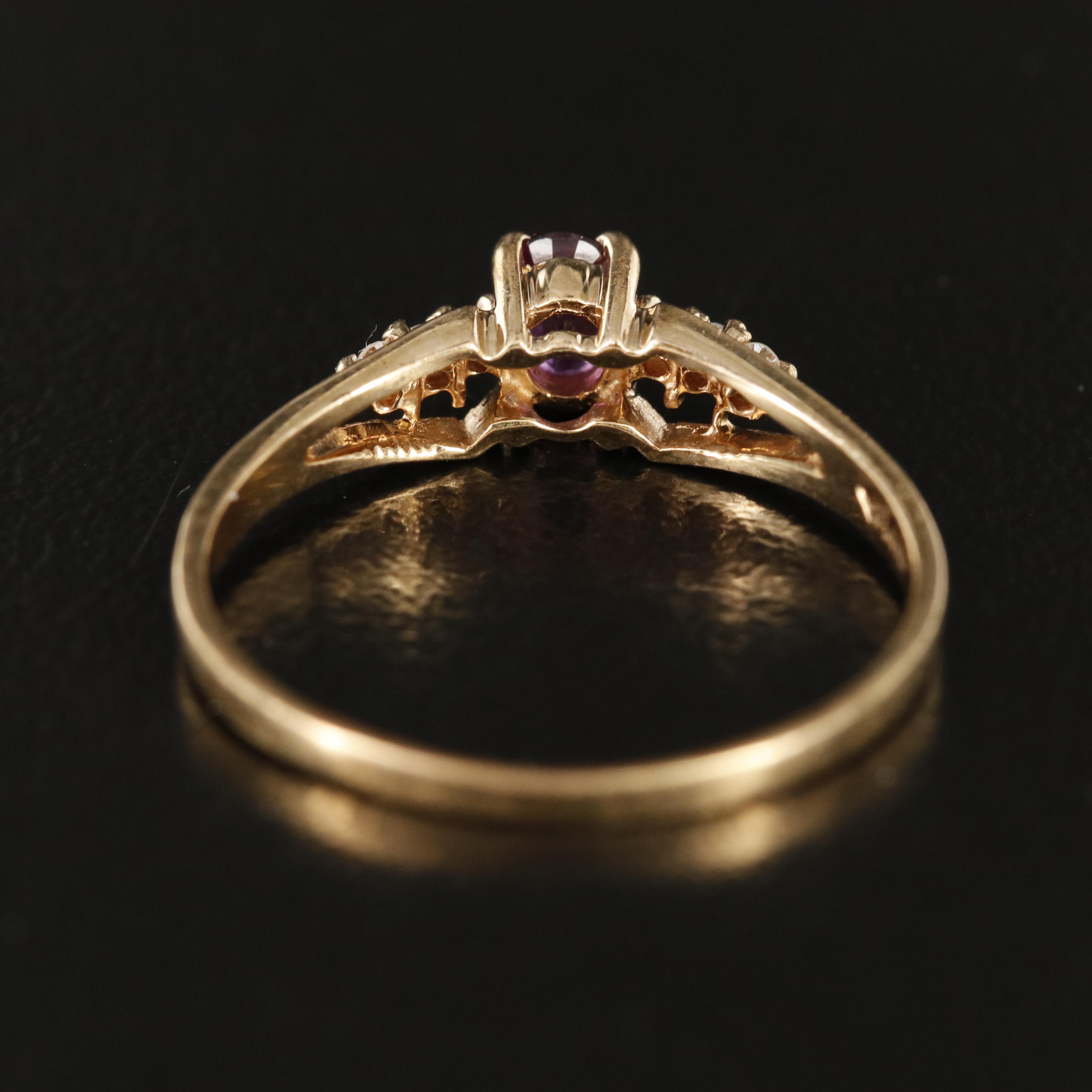 14K Ruby and Diamond Ring