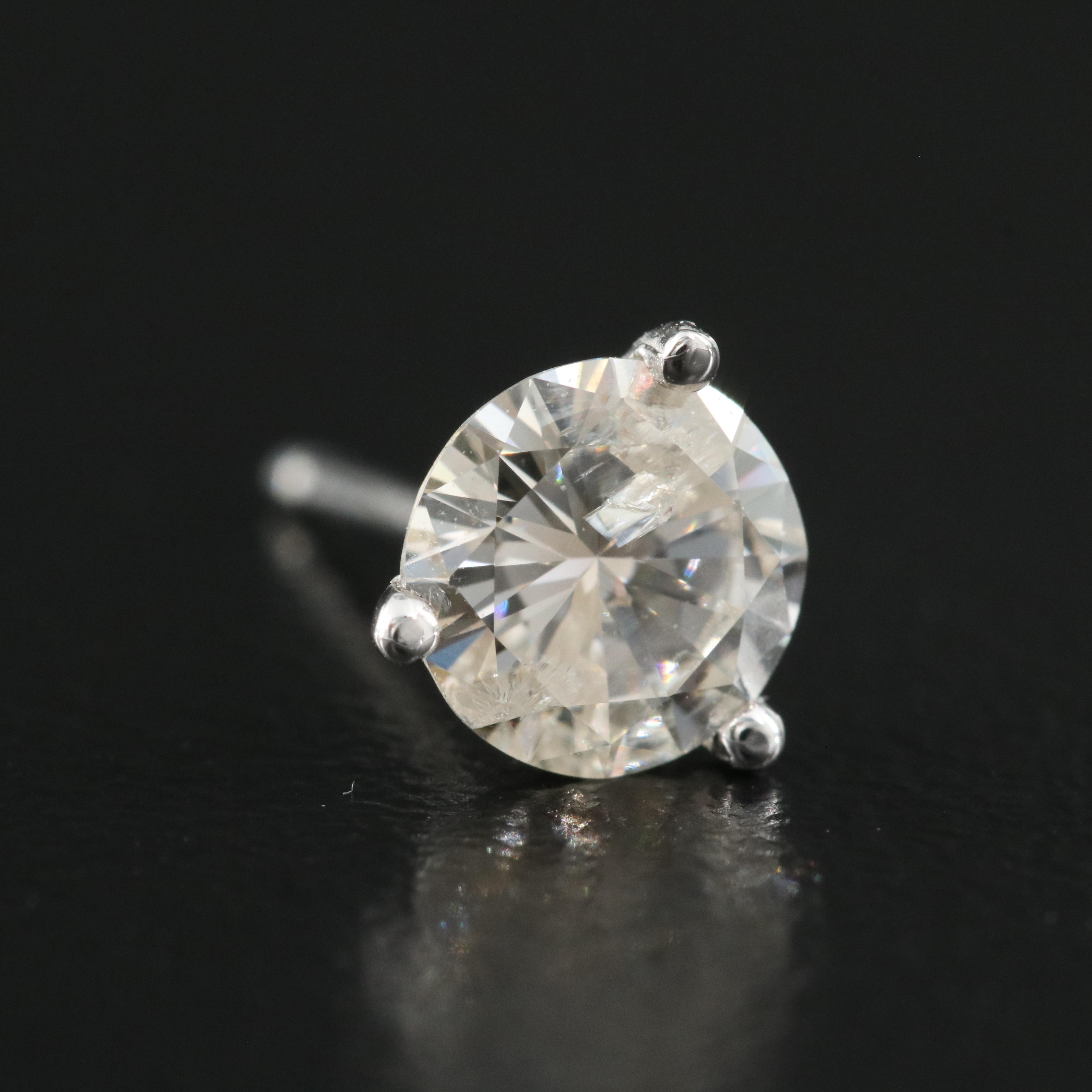 14K 1.10 CTW Diamond Stud Earrings