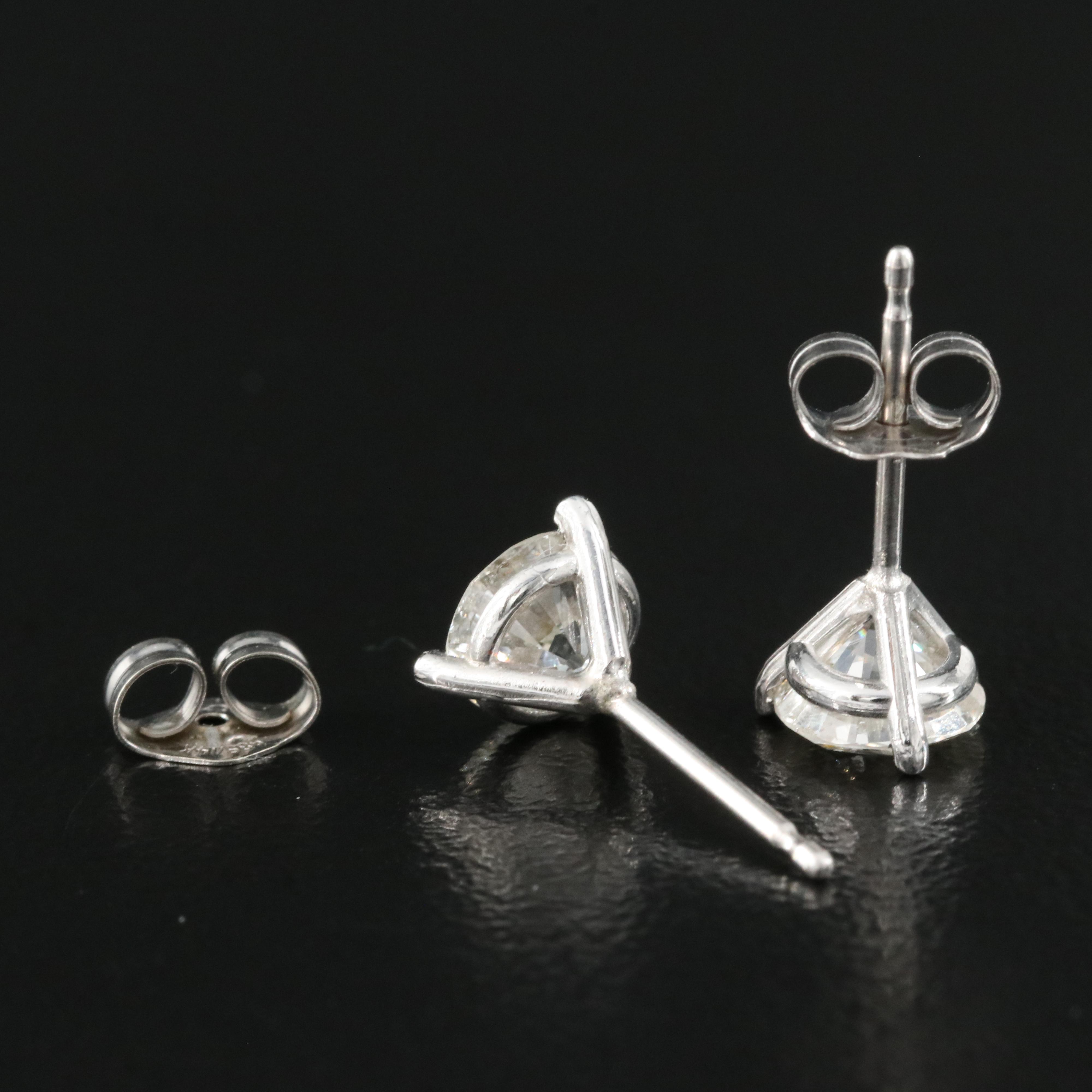 14K 1.10 CTW Diamond Stud Earrings