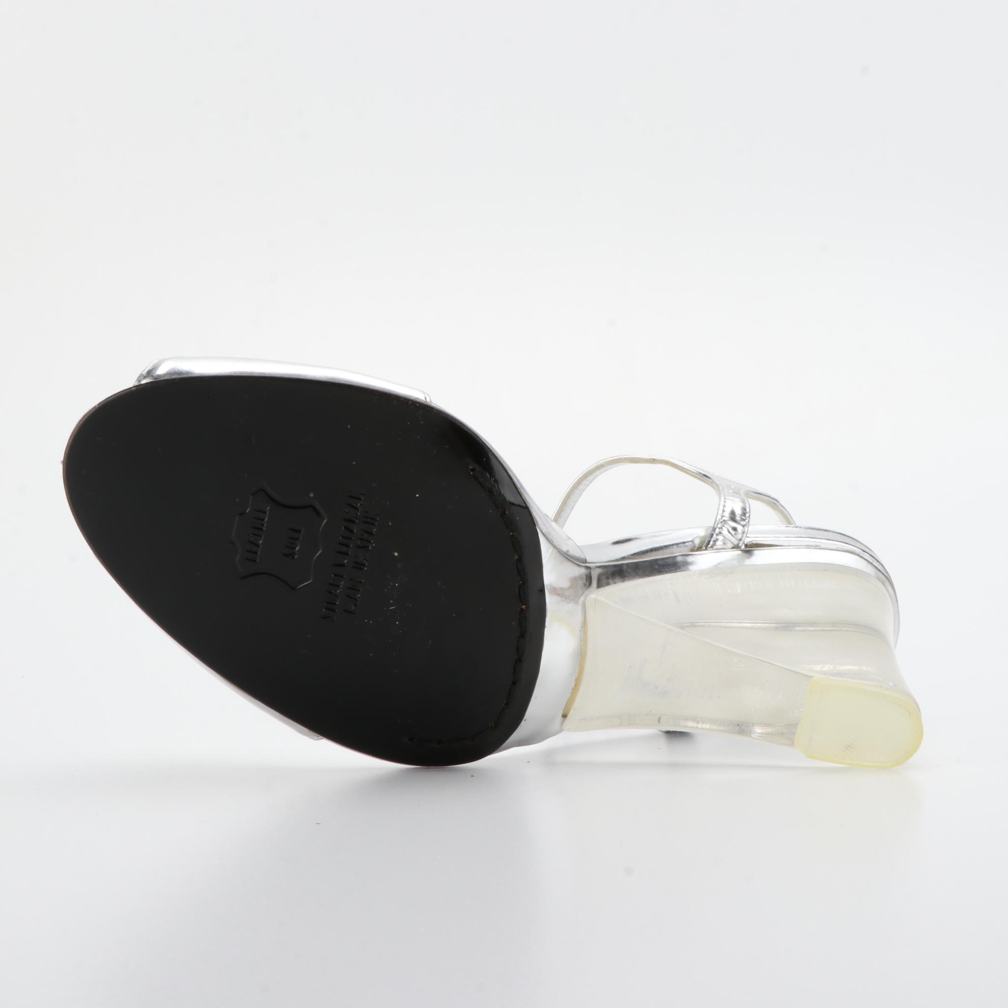 Stuart Weitzman Nudistlucite Wedges, Clear Jelly Flats, and Wedges with Crystals