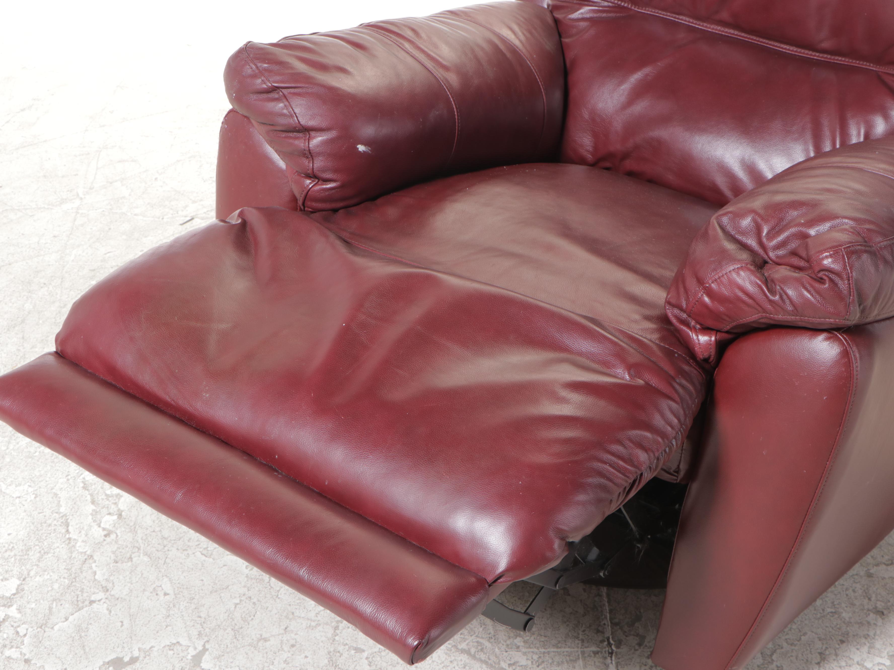 Lane Leather-Touch Reclining Swivel-Rocker