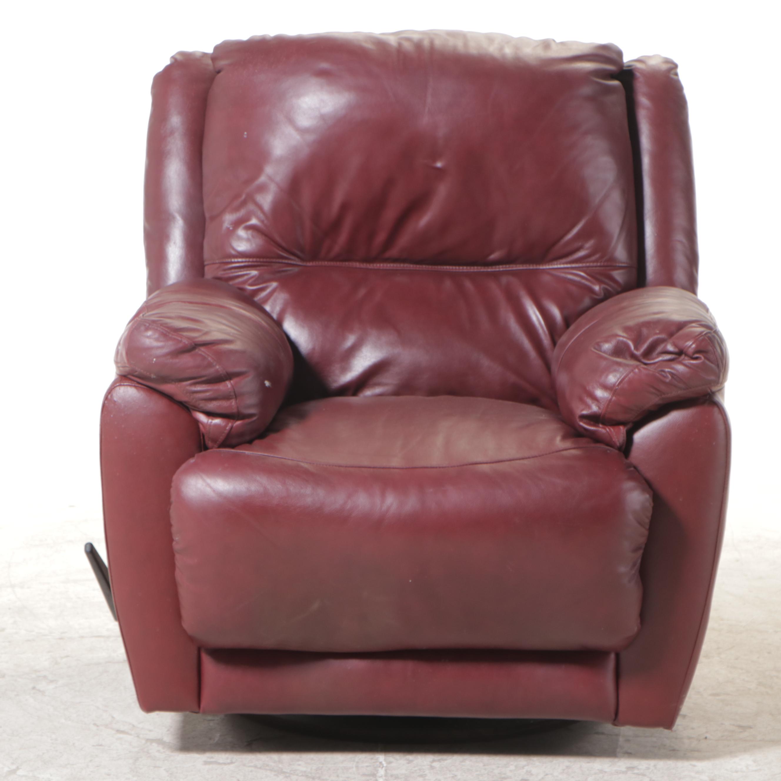Lane Leather-Touch Reclining Swivel-Rocker