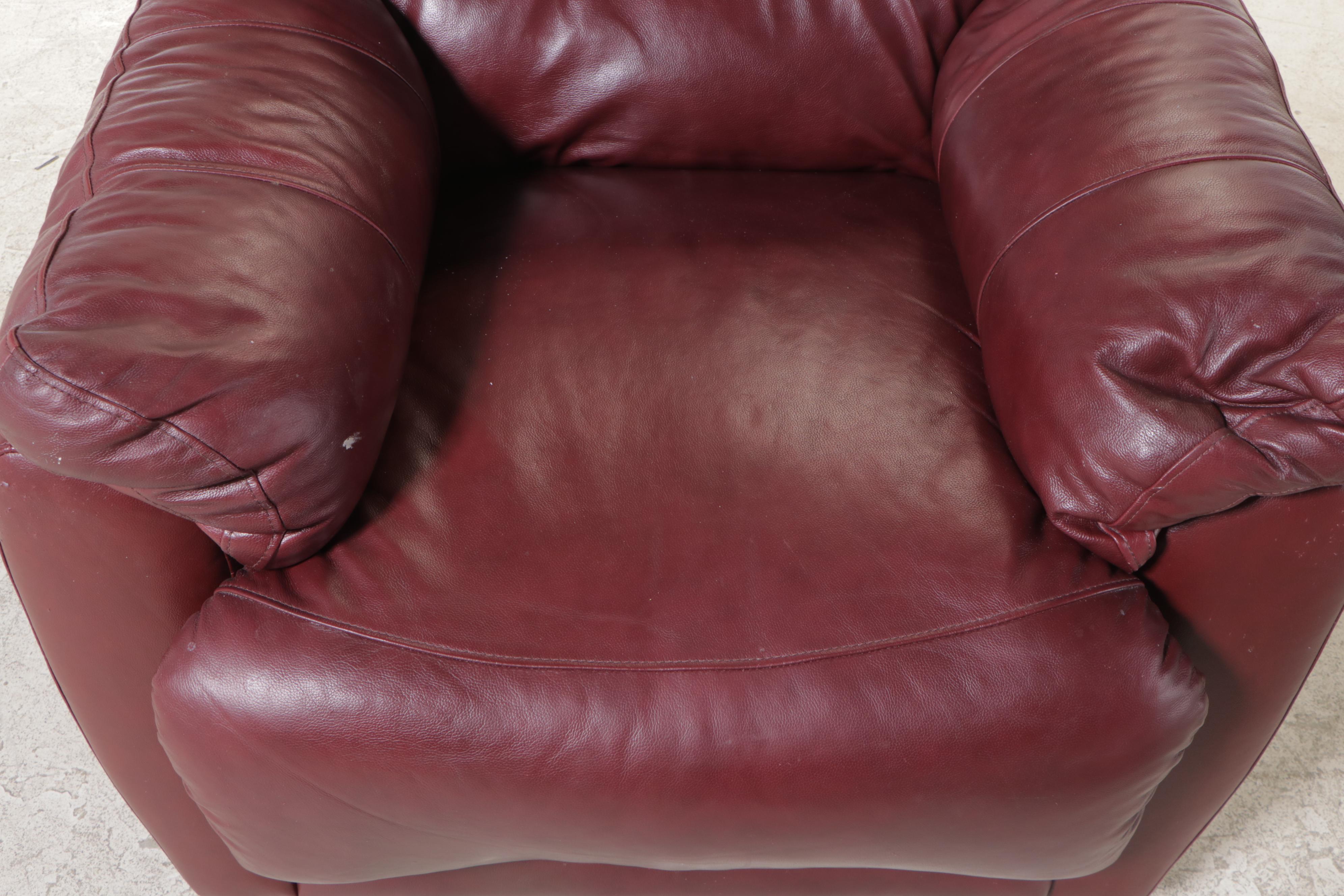 Lane Leather-Touch Reclining Swivel-Rocker