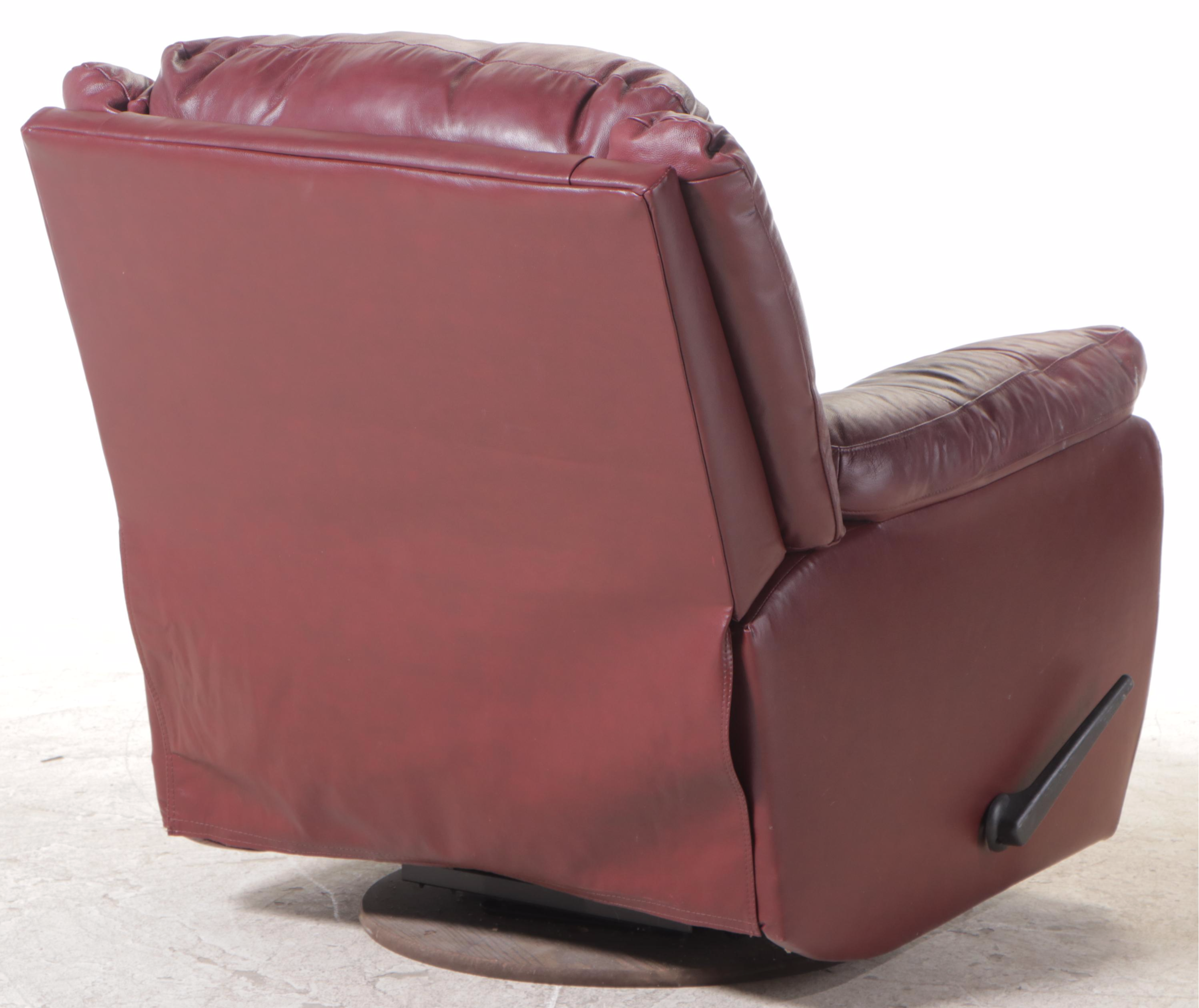 Lane Leather-Touch Reclining Swivel-Rocker